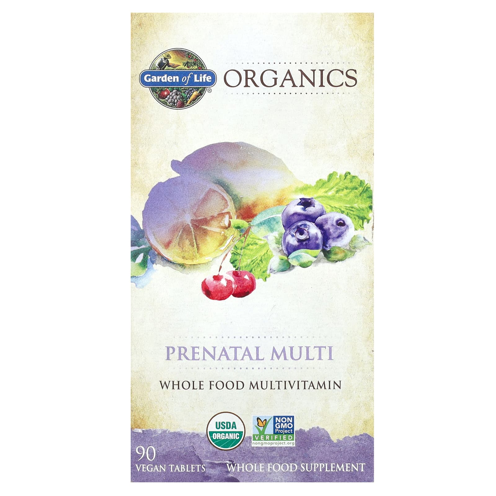 Garden of Life, MyKind Organics, пренатальные мультивитамины, 90 веганских таблеток