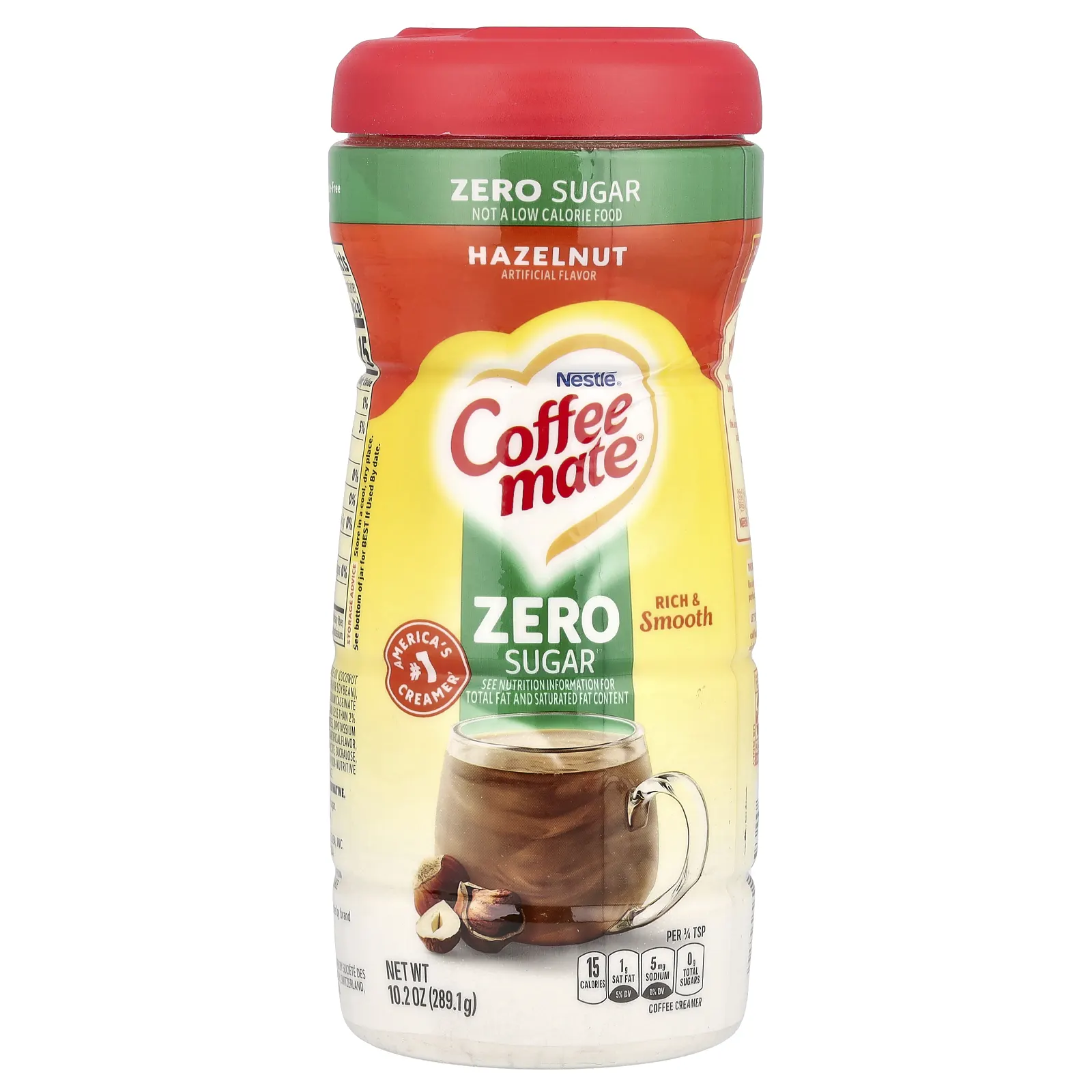 Coffee Mate, Кофейные сливки в порошке, без сахара, фундук, 289,1 г (10,2 унции)