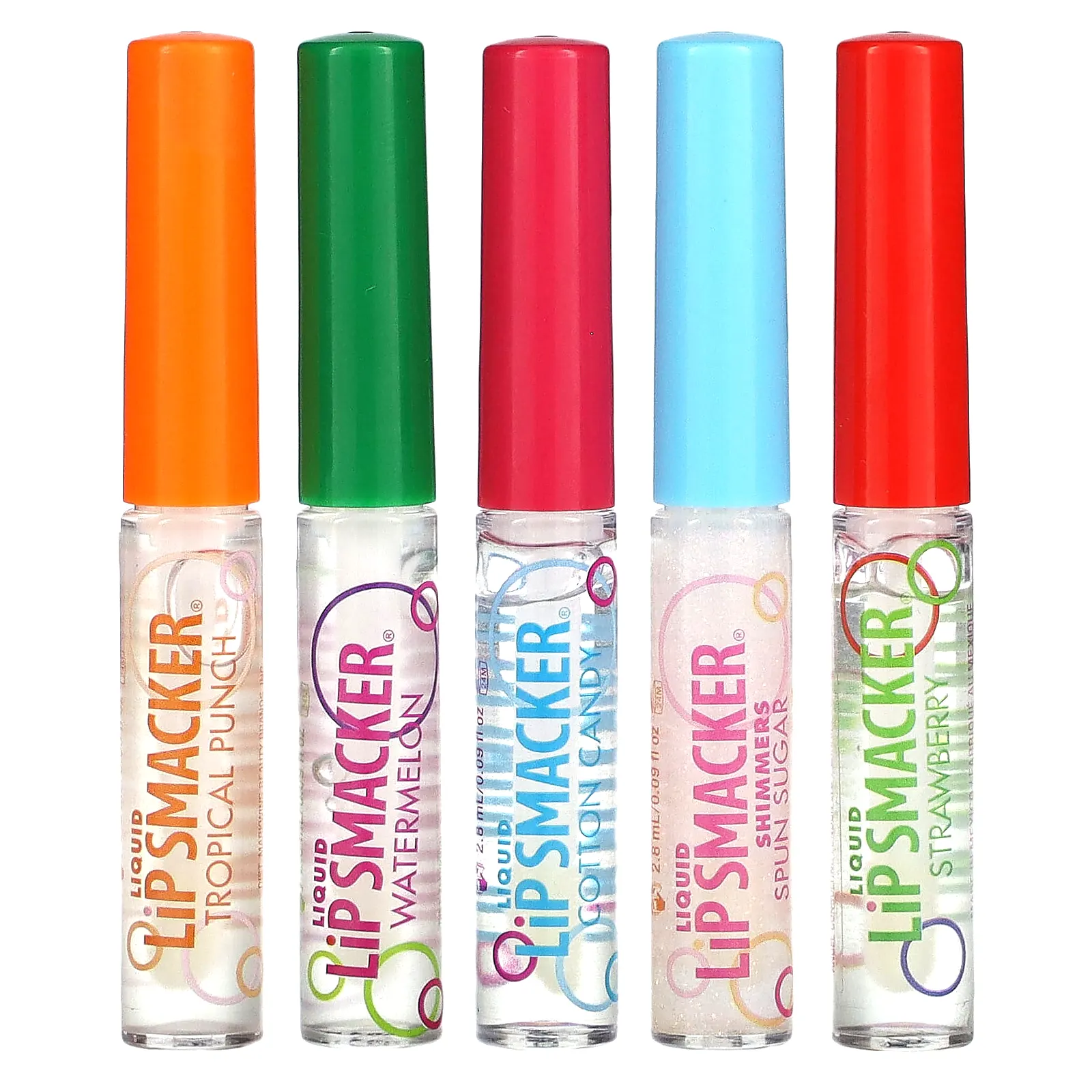 Lip Smacker, жидкий блеск для губ, Verity Pack, 5 шт., 14,0 мл (0,45 жидк. унции)
