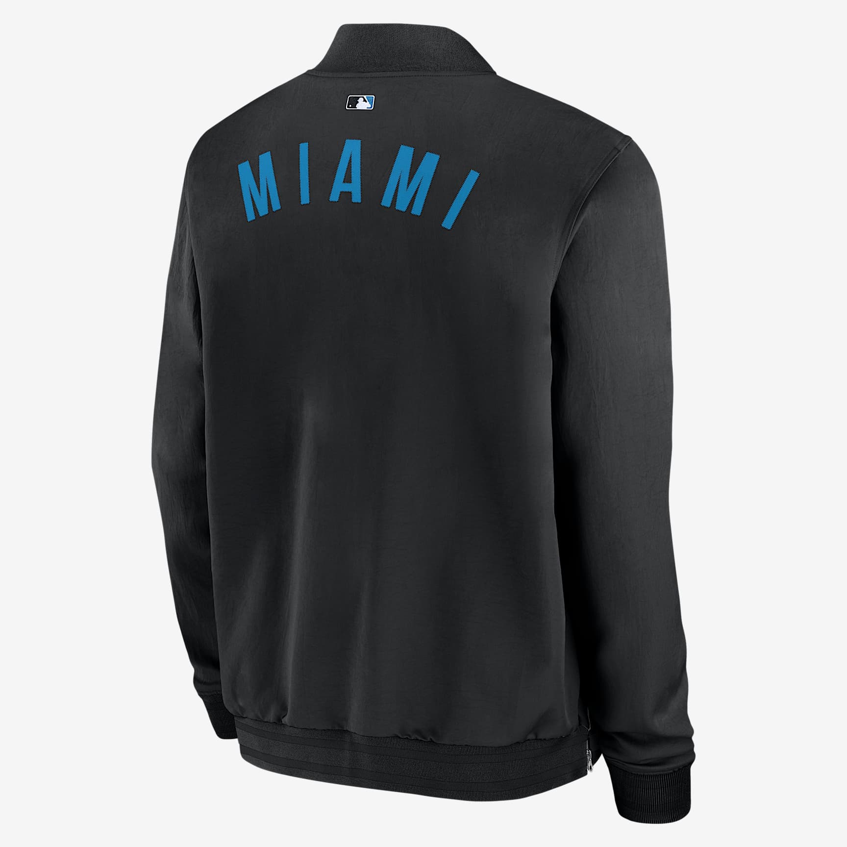 Miami Marlins Authentic Collection Dugout Men's Nike MLB Full-Zip Bomber Jacket