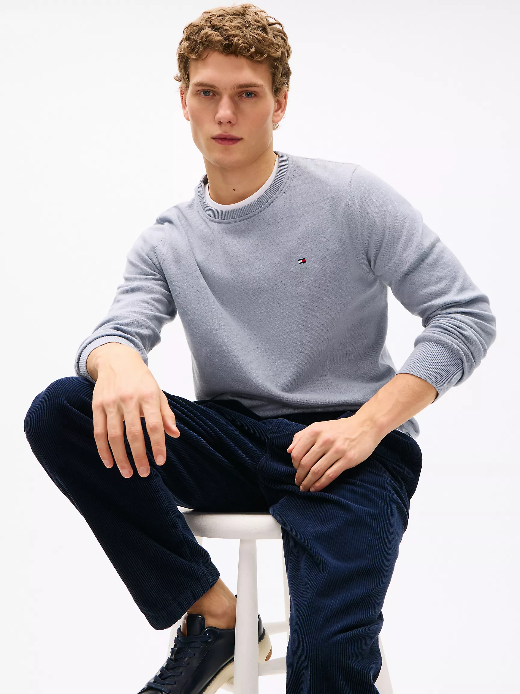 Мужской свитер Tommy Hilfiger, Классический свитер с круглым вырезом