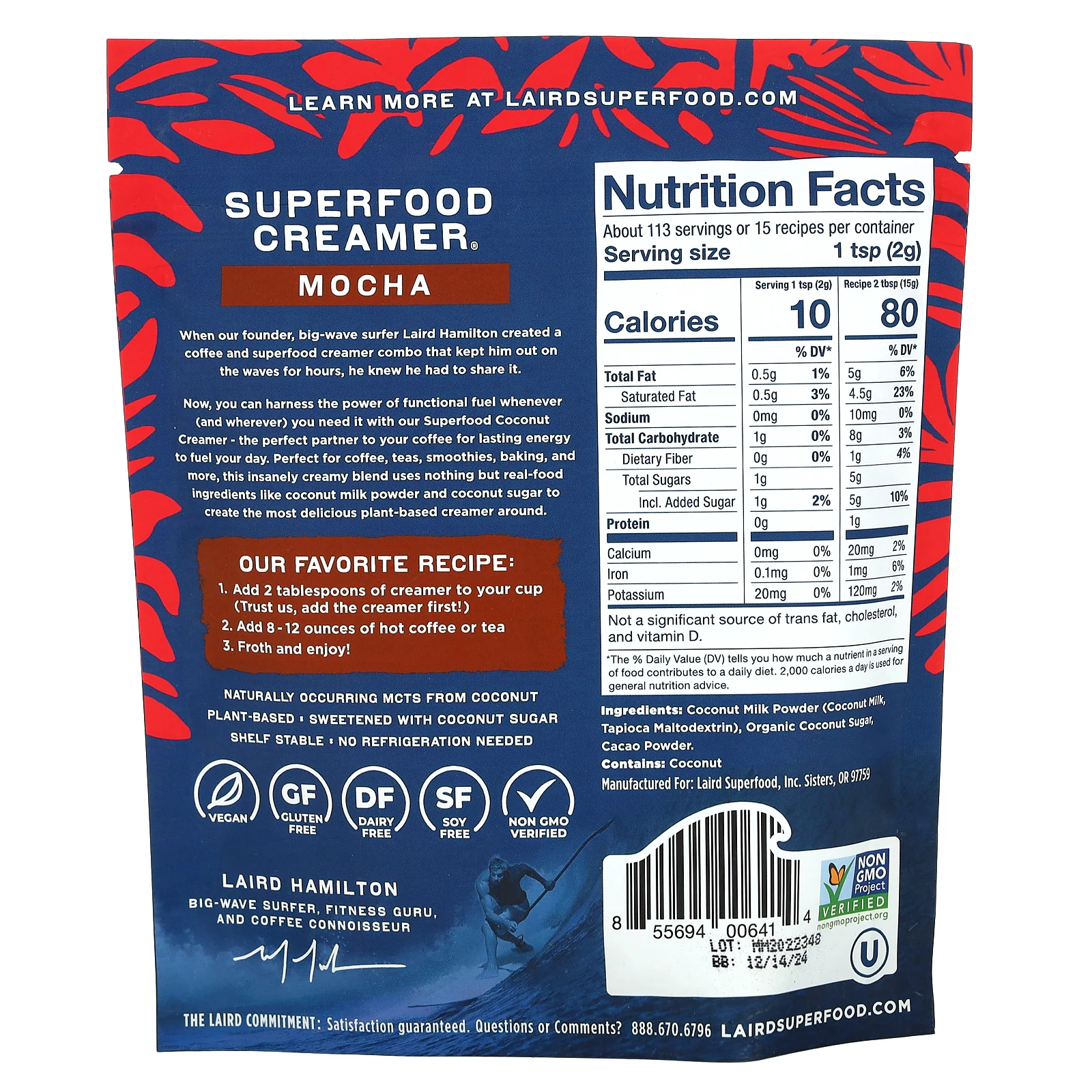 Laird Superfood, Сливки Superfood, мокко, 227 г (8 унций)