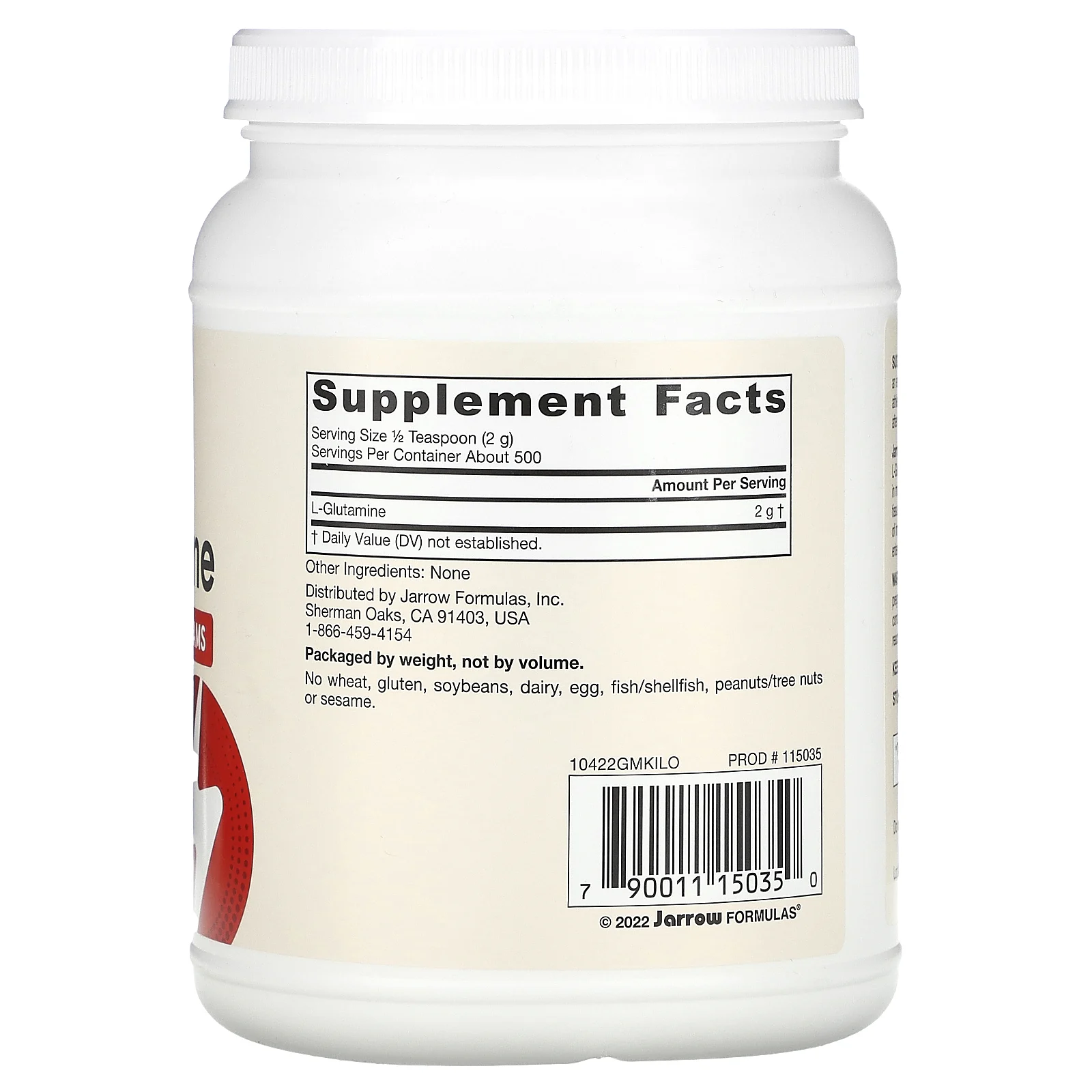 Jarrow Formulas, L-глютамин, 1000 г (35,3 унции)