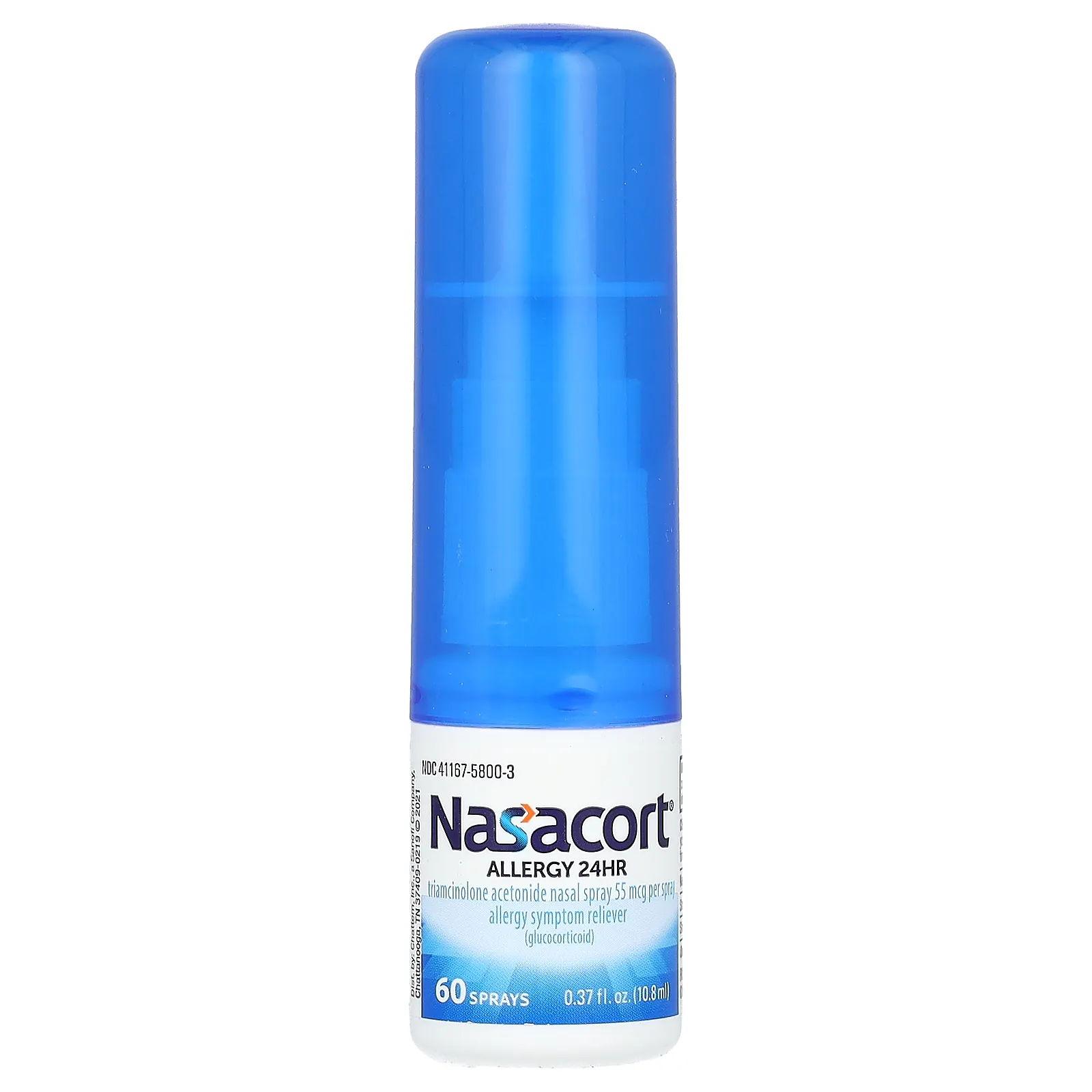 Nasacort, мультисимптомная аллергия, 24 часа, без спирта, без запаха, 60 спреев, 10,8 мл (0,37 жидк. унции)