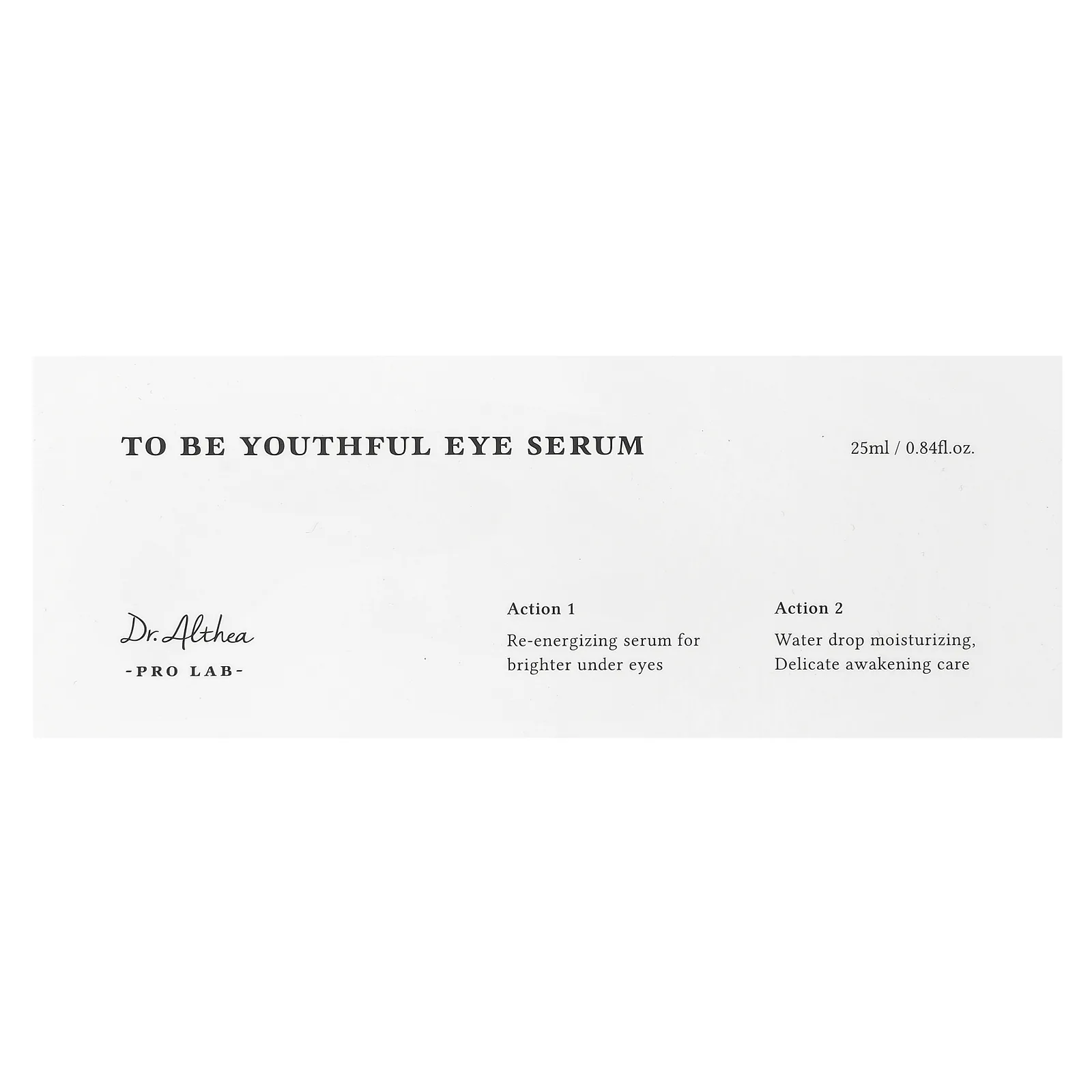 Dr. Althea, To Be Youthful Eye Serum, 25 мл (0,84 жидк. Унции)