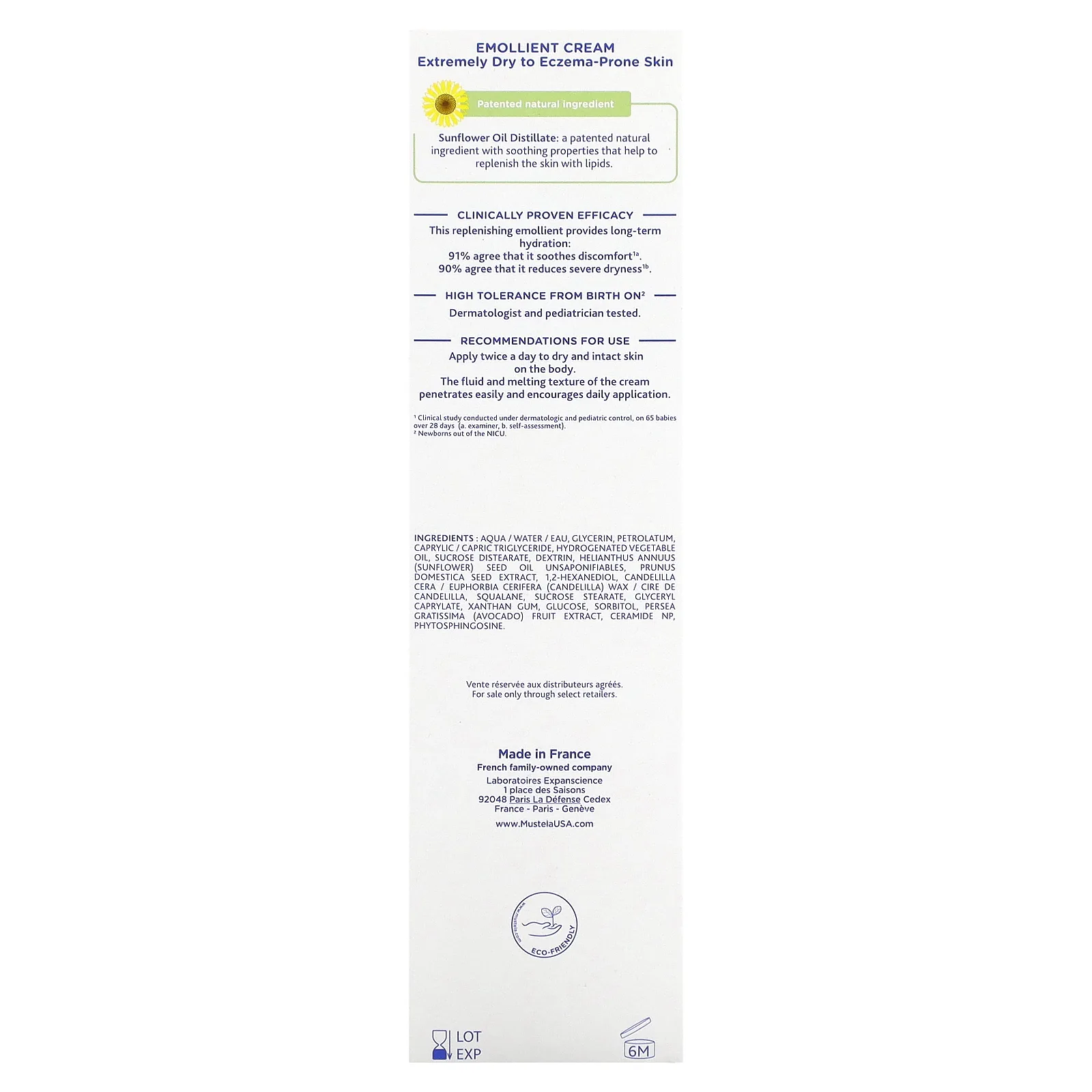 Mustela, Stelatopia, Смягчающий крем с подсолнечником, без отдушек, 6,76 жидких унций (200 мл)