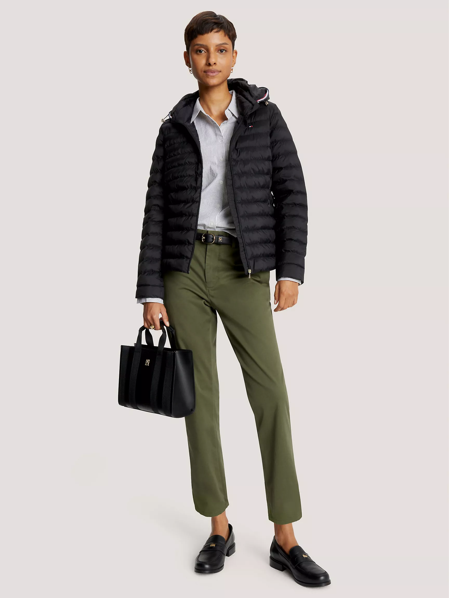 Женские брюки Tommy Hilfiger, Однотонные приталенные брюки чинос