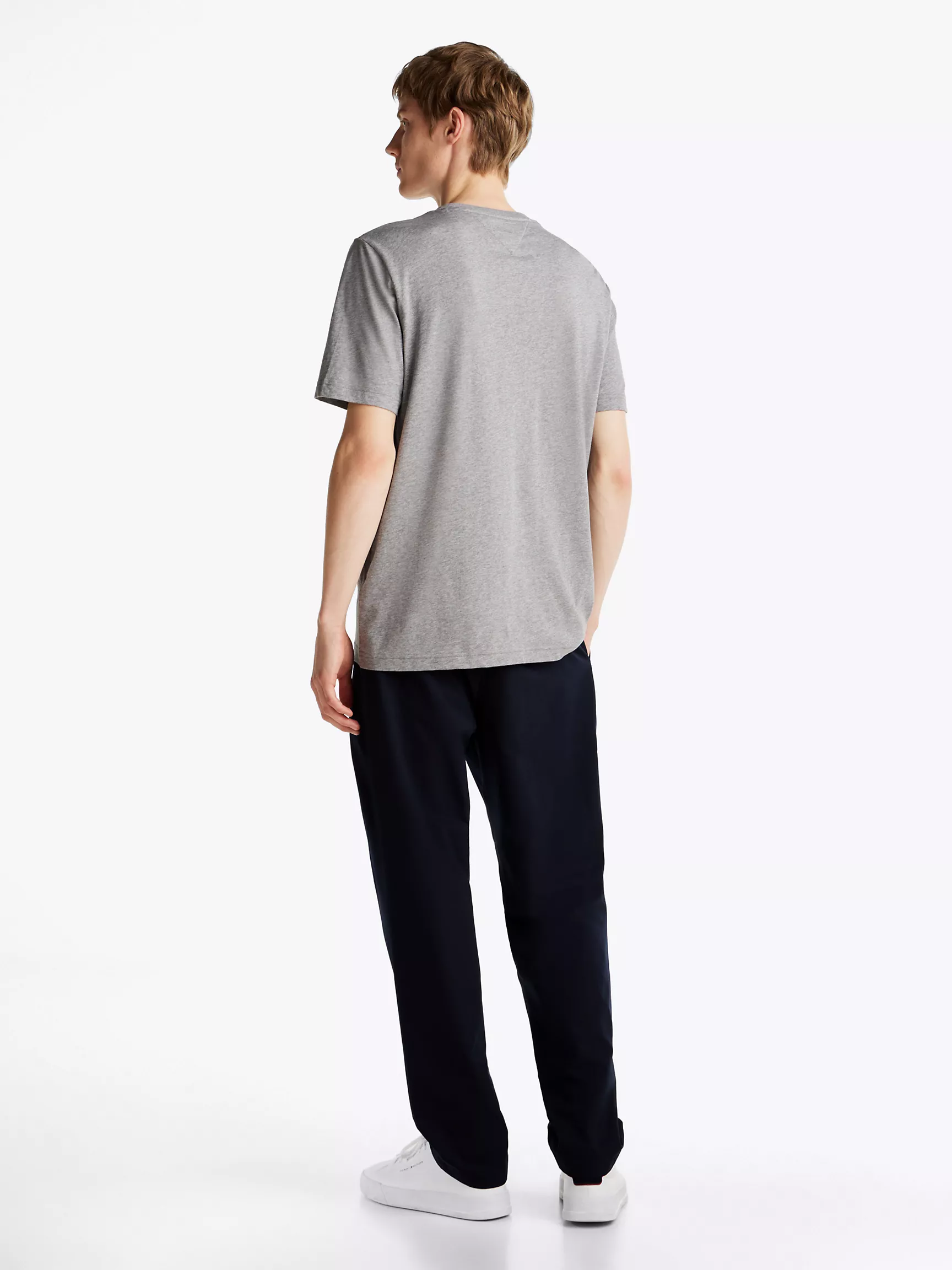 Мужская футболка Tommy Hilfiger, Футболка Tommy с ребристой вставкой и логотипом