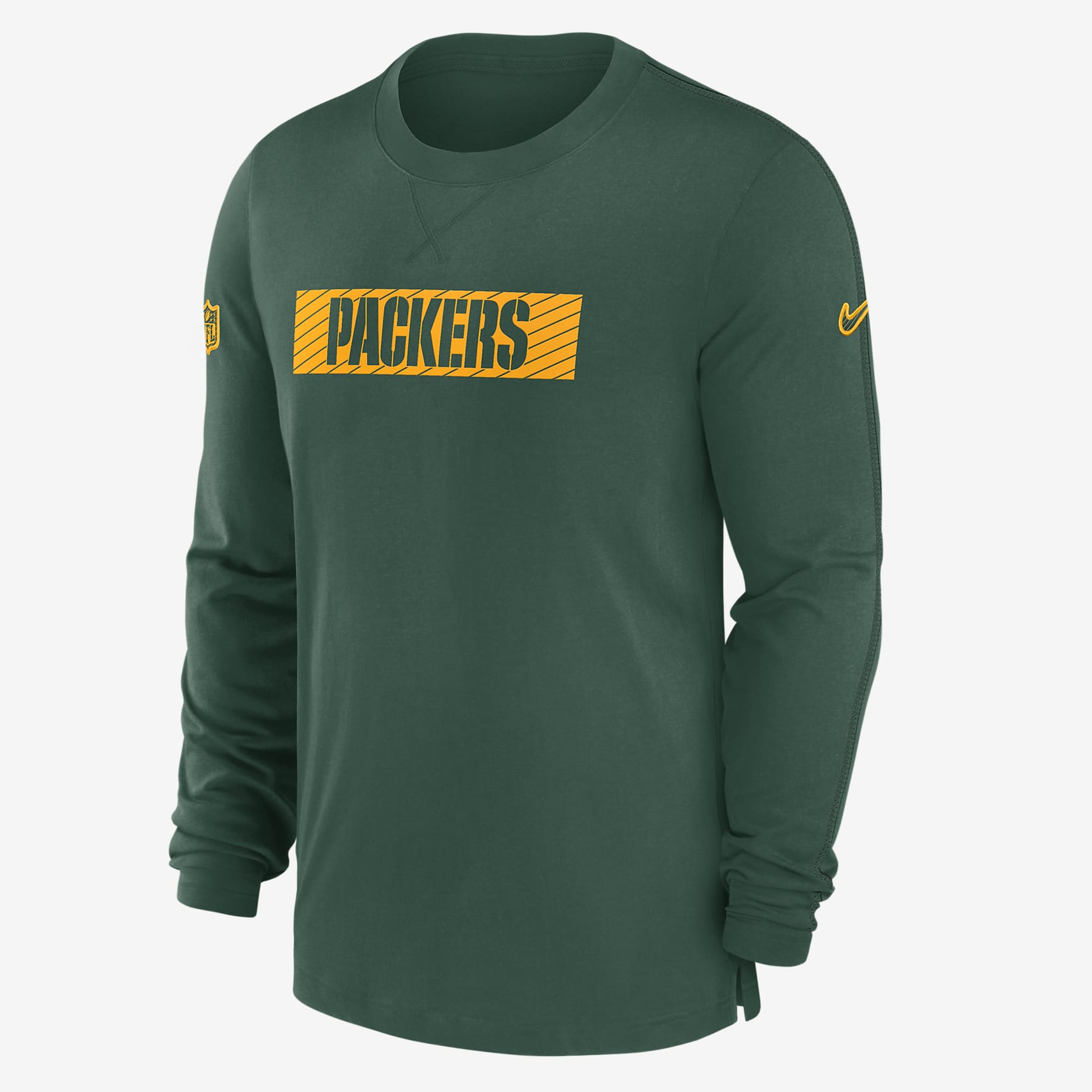 Green Bay Packers Sideline Player Team Issue Men’s Nike Dri-FIT Long-Sleeve Top