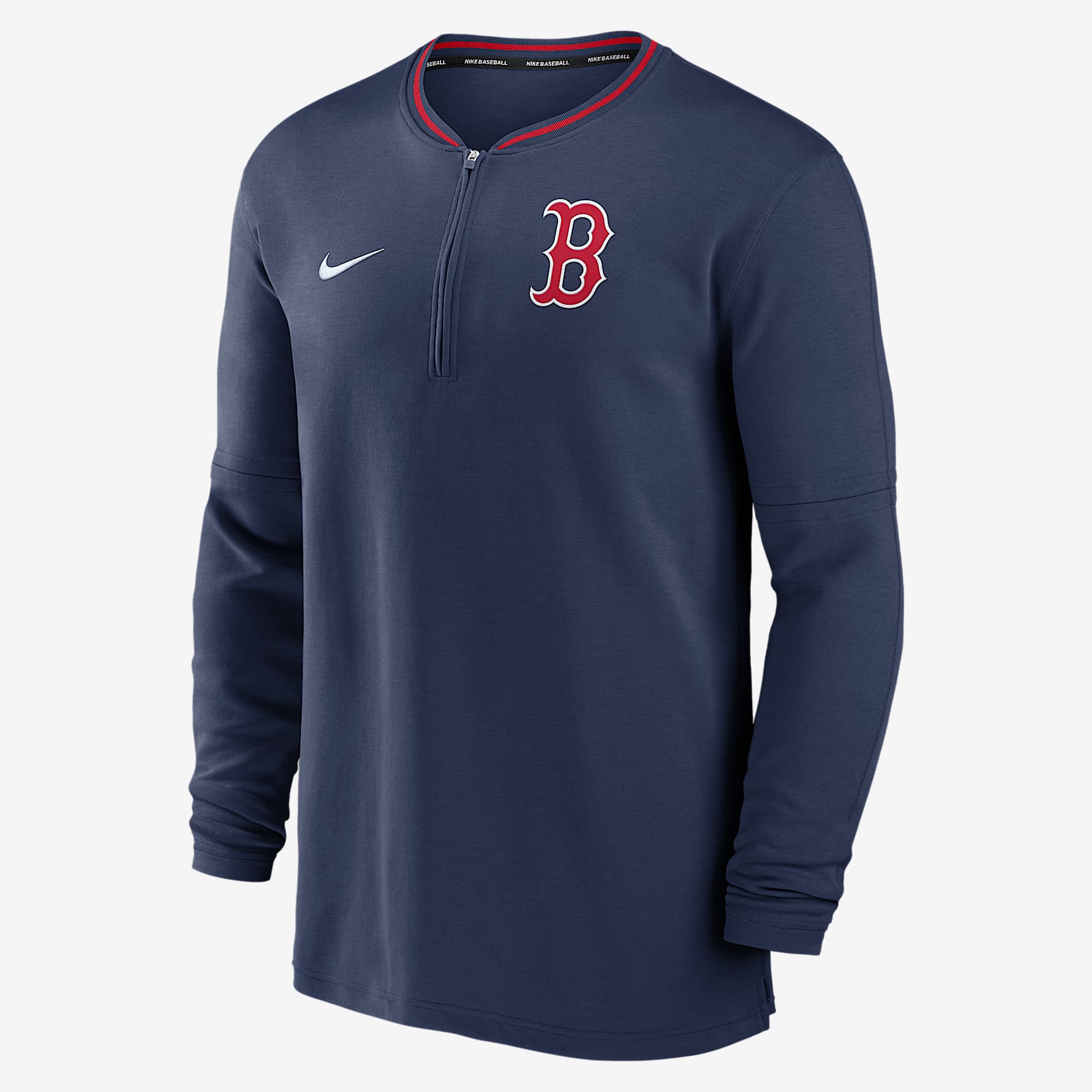 Boston Red Sox Authentic Collection Men's Nike Dri-FIT MLB 1/2-Zip Long-Sleeve Top