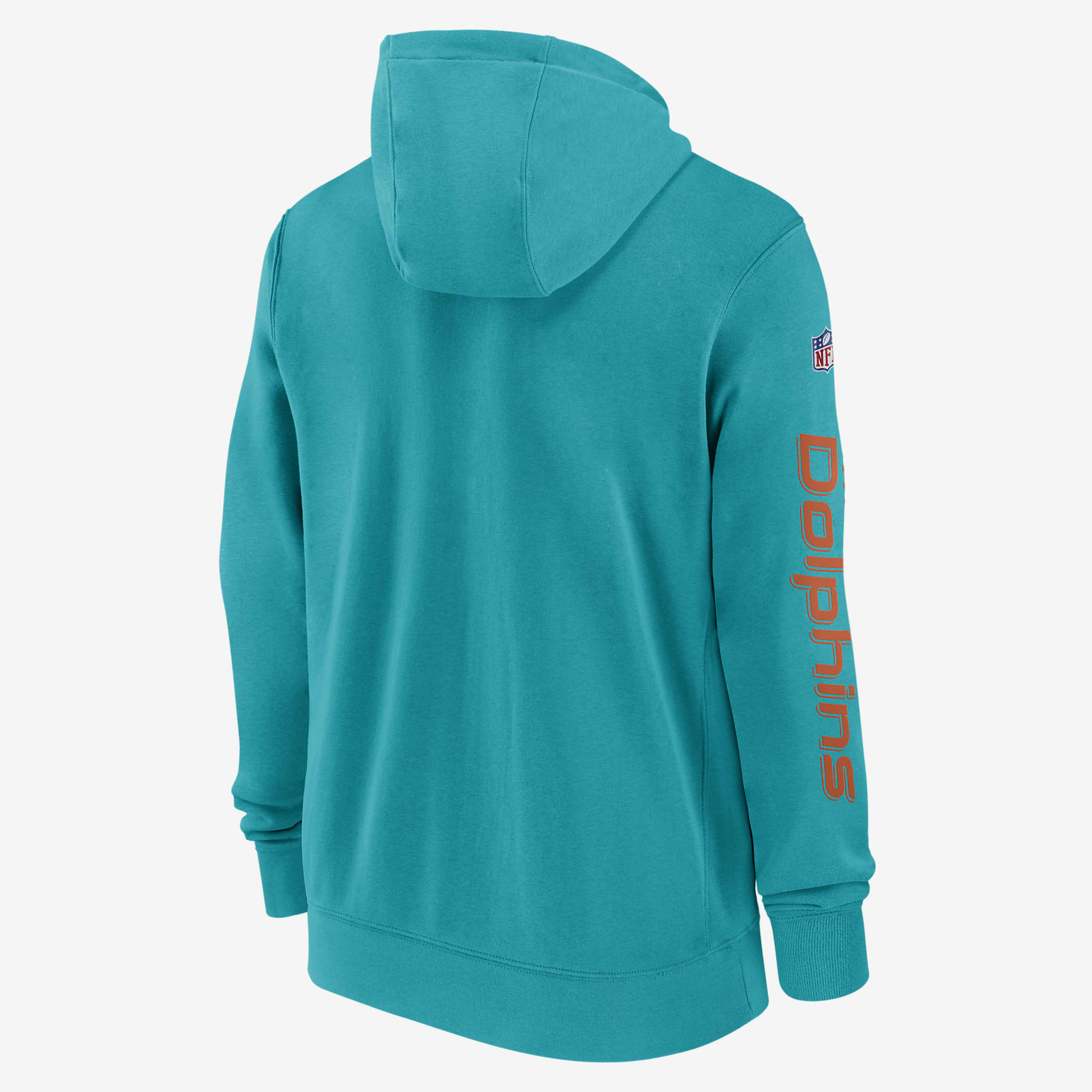 Miami Dolphins Sideline Team Issue Club Men's Nike Full Zip Hoodie
