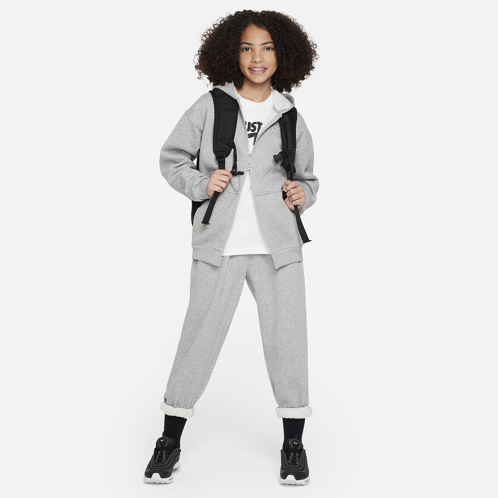 Nike Sportswear Club Fleece Big Kids' Oversized Full-Zip Hoodie