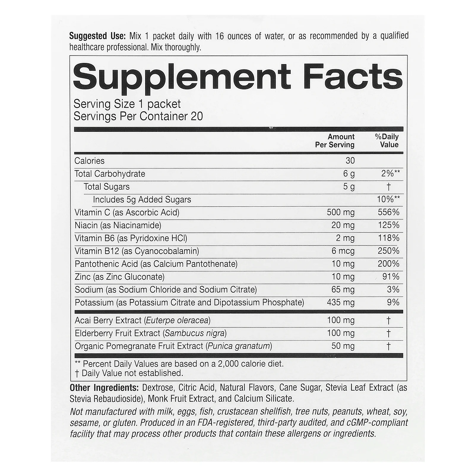 Lake Avenue Nutrition, порошковая смесь для приготовления укрепляющего иммунитет напитка, со вкусом апельсина, 20 пакетиков по 10,3 г (0,36 унции)