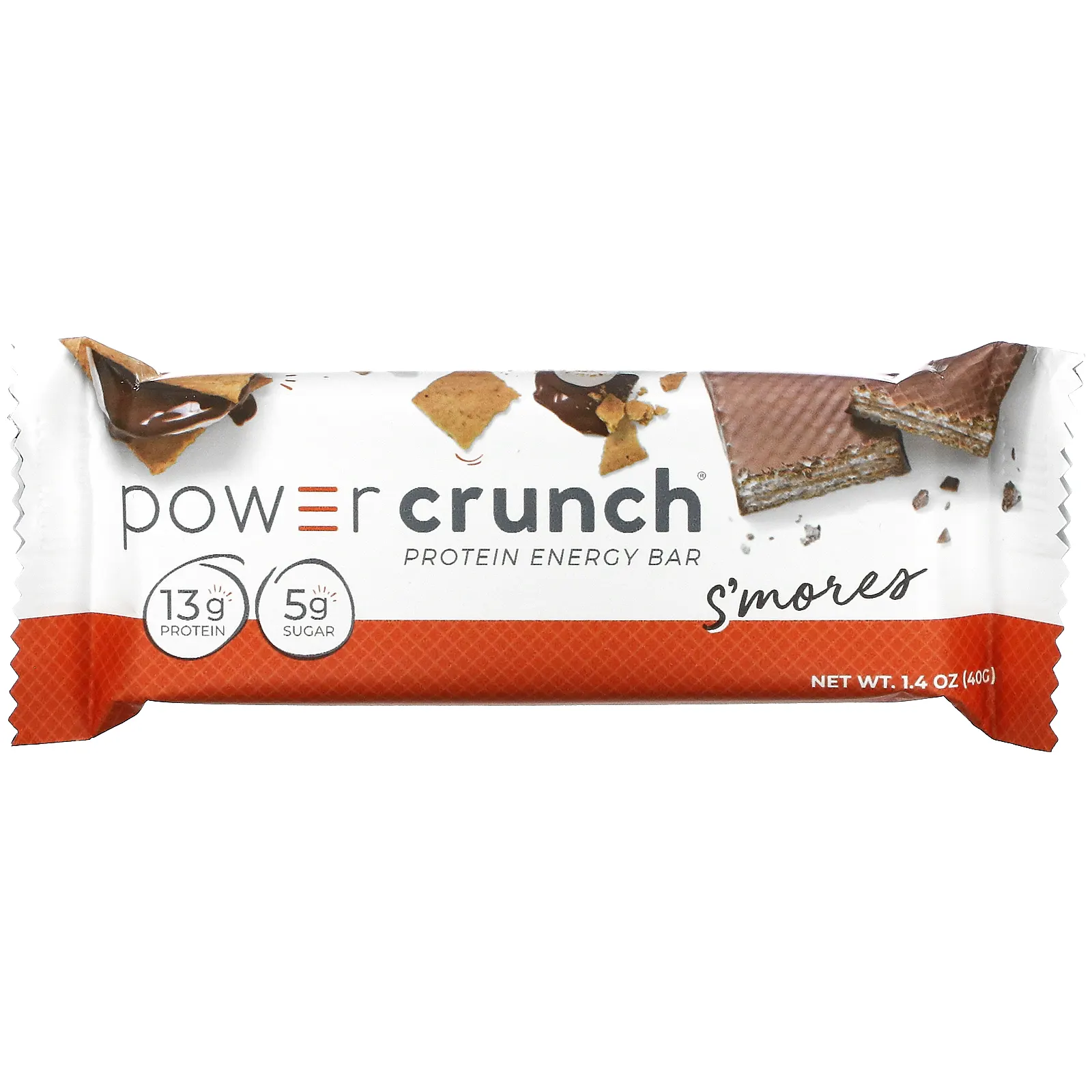 BNRG, Power Crunch, протеиновый энергетический батончик, со вкусом зефира, крекера и шоколада, 12 батончиков, 40 г (1,4 унции) каждый