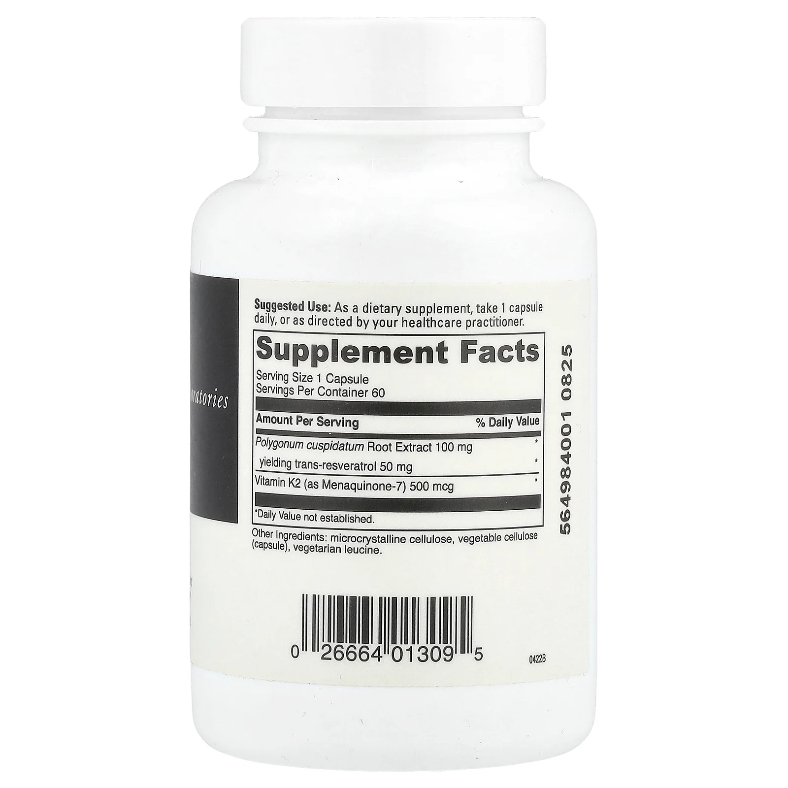DaVinci Laboratories, Витамин K2 + ресвератрол, 60 капсул