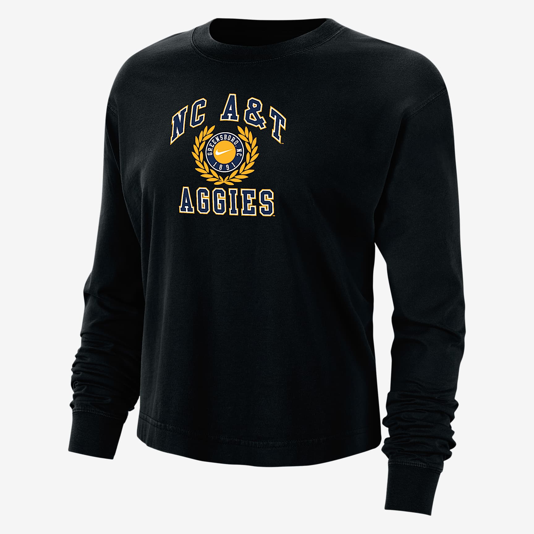 North Carolina A&T Women's Nike College Boxy Long-Sleeve T-Shirt