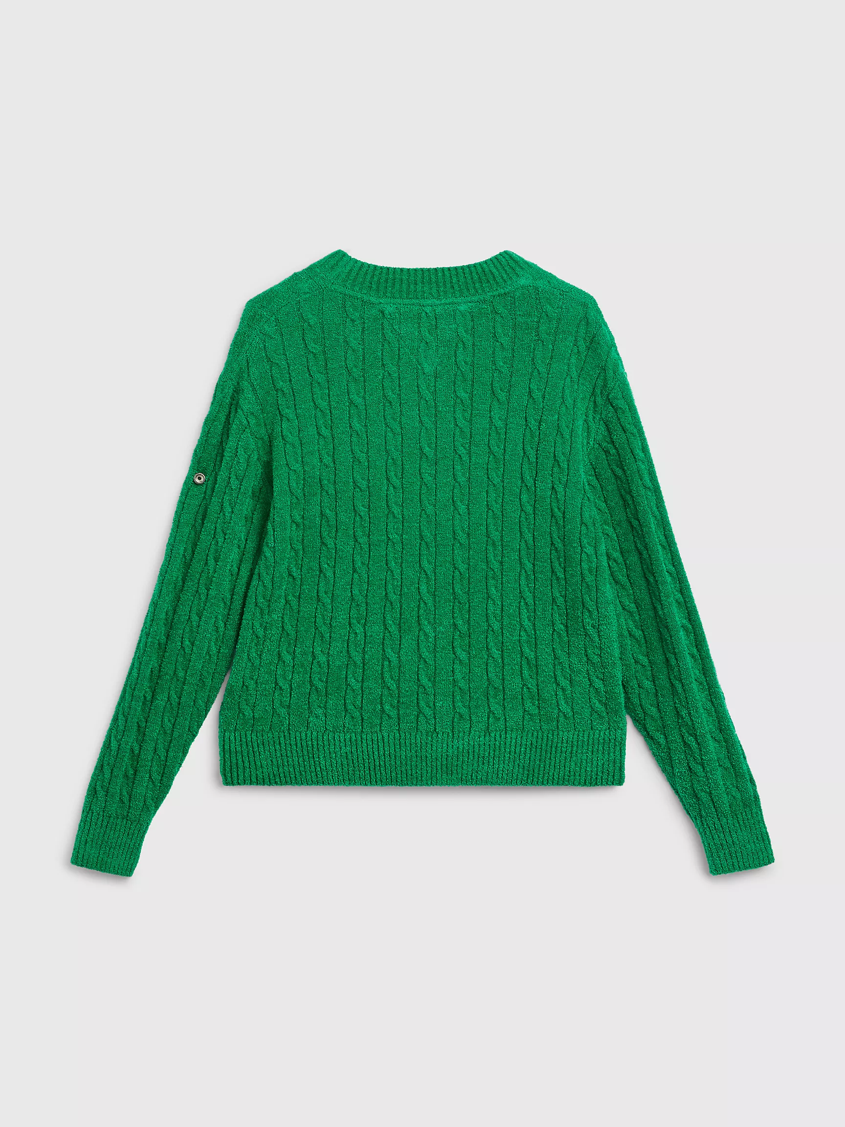 Свитер для девочки Tommy Hilfiger, Детский вязаный свитер из шенилла с узором "косы"