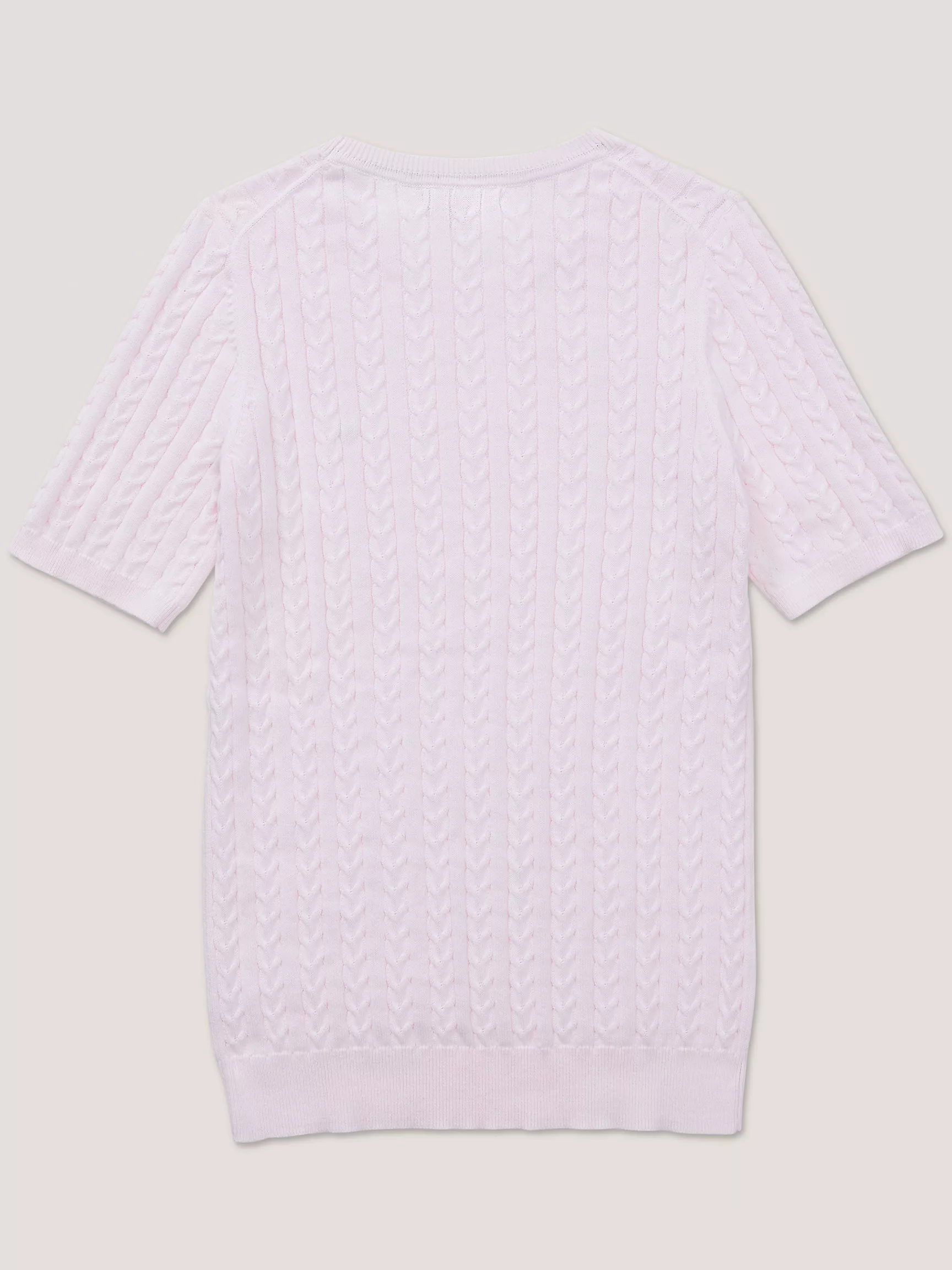 Женский свитер Tommy Hilfiger, Свитер с коротким рукавом и узором "косы"