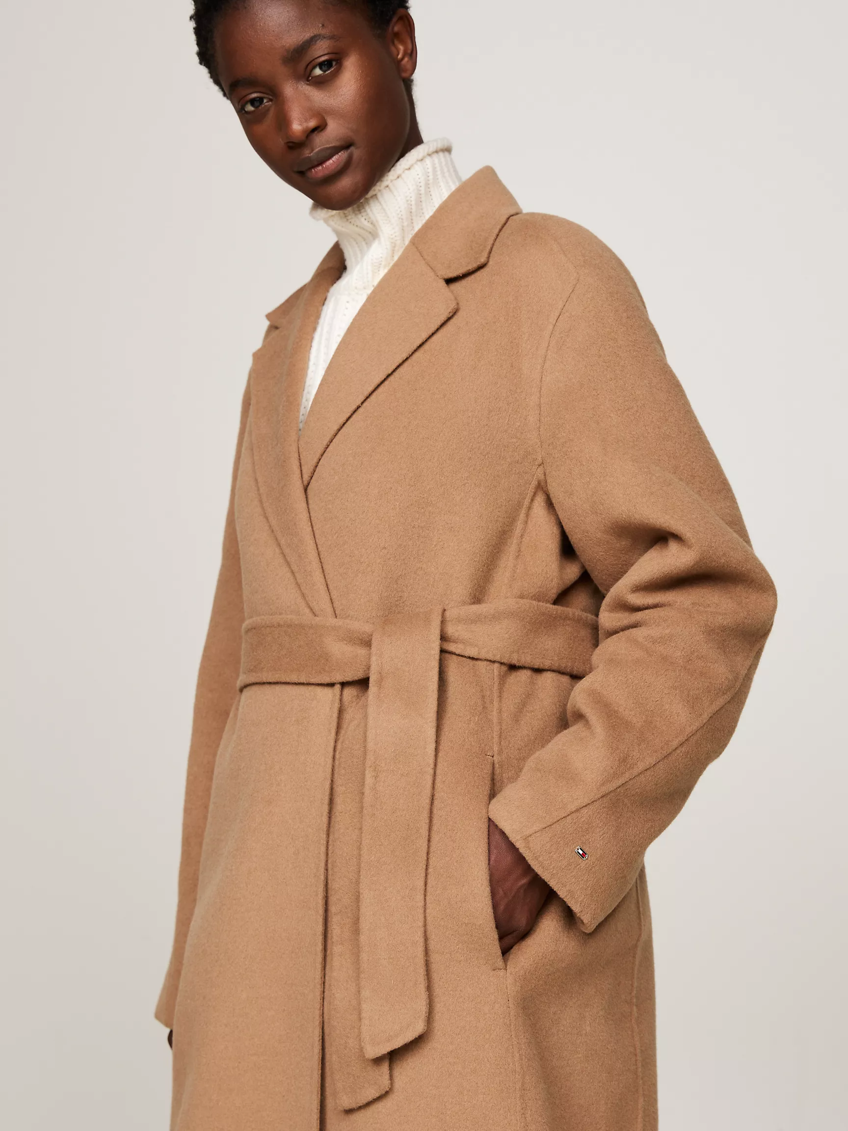 Женское пальто Tommy Hilfiger, Пальто из шерстяной смеси с поясом