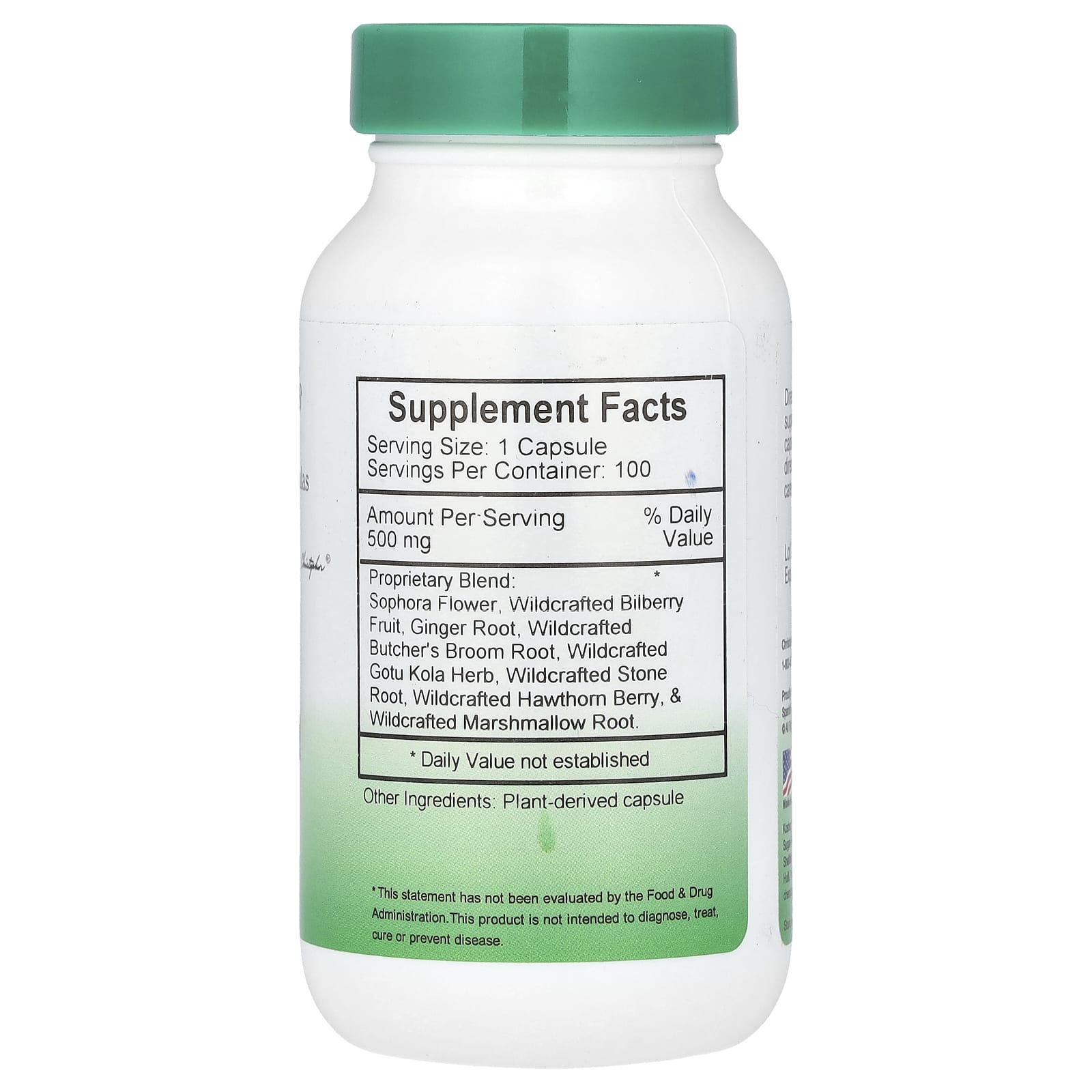 Christopher's Original Formulas, V-Vein Formula, 500 мг, 100 вегетарианских капсул