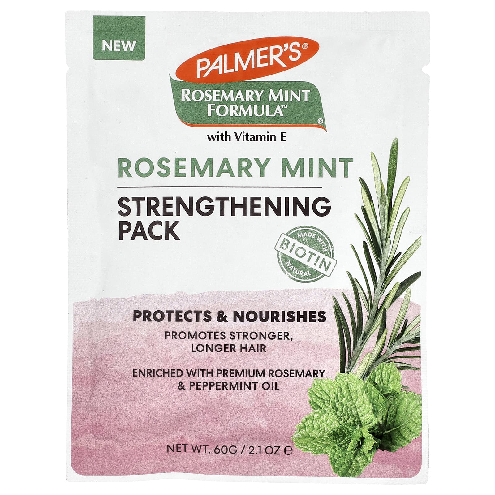 Palmer's, Rosemary Mint Formula™, с витамином Е, для укрепления, 60 г (2,1 унции)