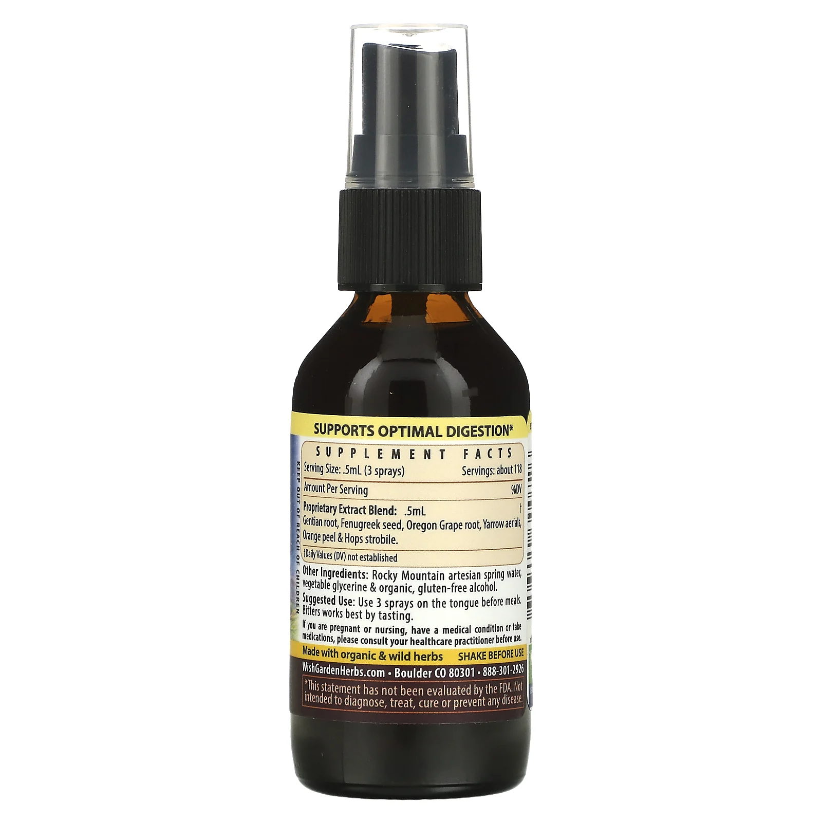 WishGarden Herbs, Badass Bitters, отличный аперитив, 59 мл (2 жидк. Унции)