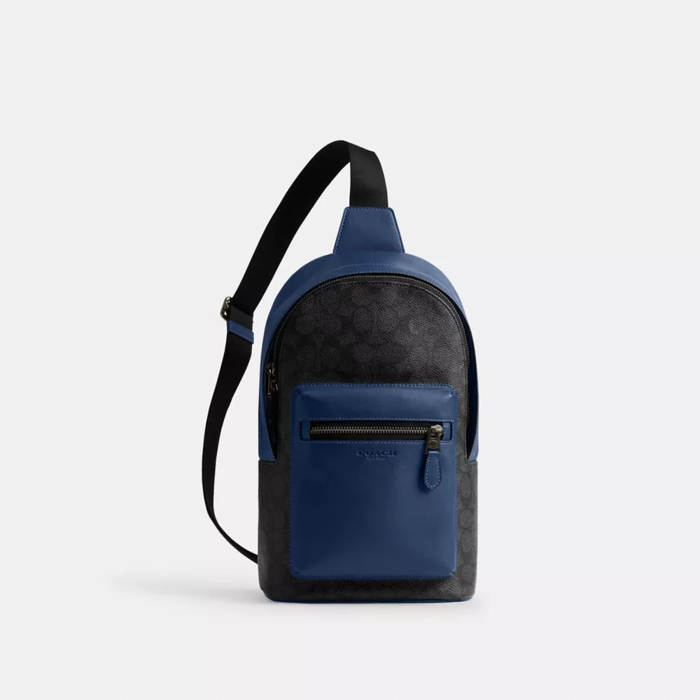 Сумка COACH West Pack In Colorblock Signature Canvas