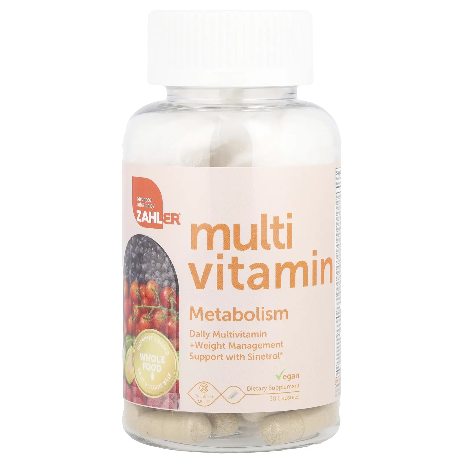 Zahler, Multivitamin Metabolism, мультивитаминная добавка для коррекции веса, с Sinetrol, 60 капсул