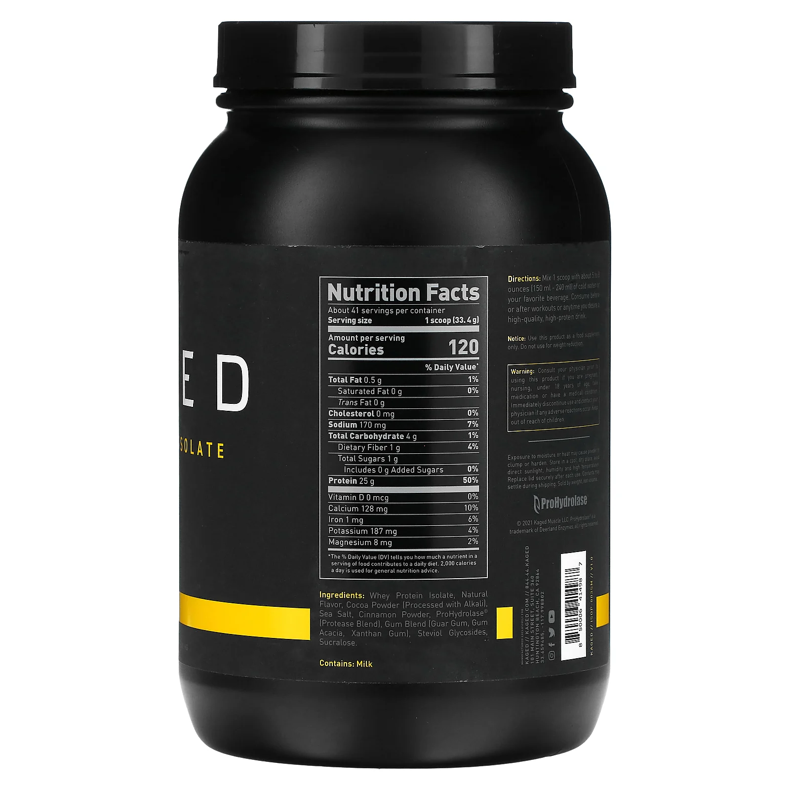 Kaged, изолят сывороточного протеина, маршмеллоу с печеньем и шоколадом, 1,36 кг (3 фунта)