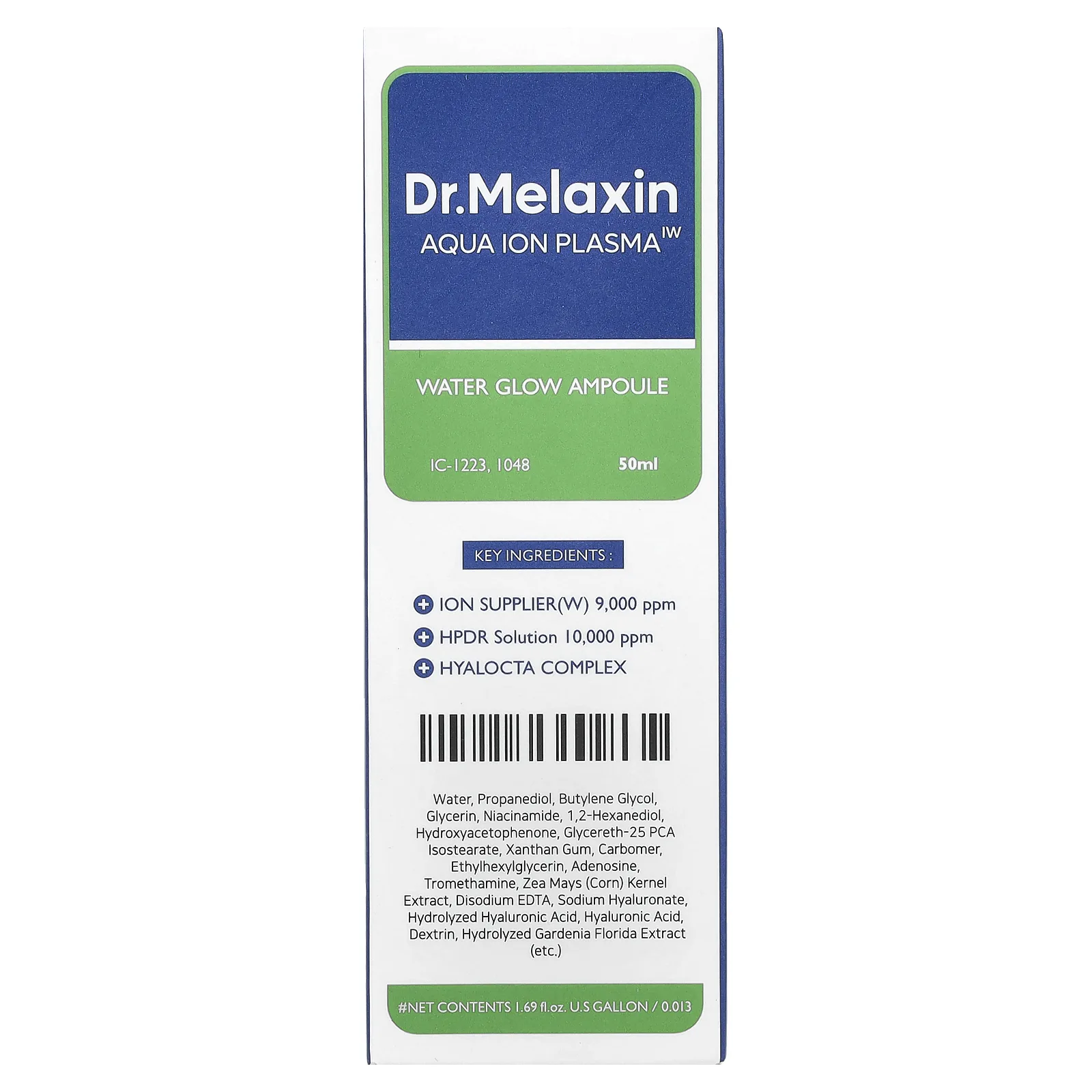 Dr.Melaxin, Aqua Ion Plasma, Water Glow, ампула, 50 мл (1,69 жидк. Унции)