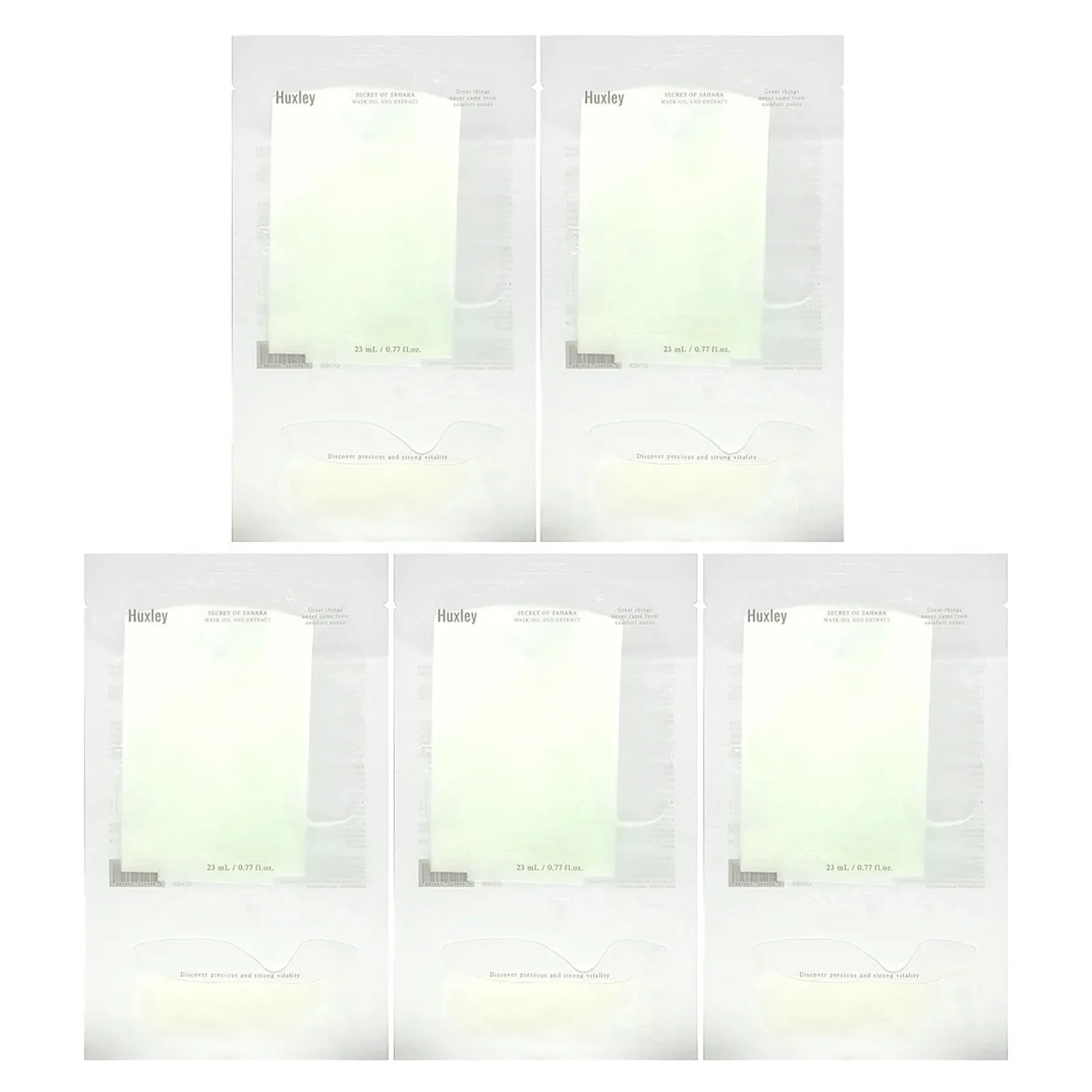 Huxley, Secret of Sahara Beauty Mask, масло и экстракт, 5 шт., По 23 мл (0,77 жидк. Унции)