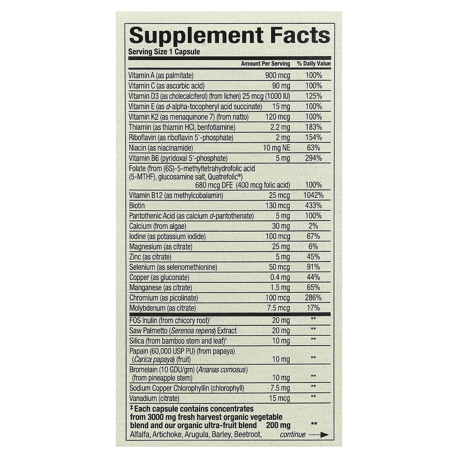 Natural Factors, Whole Earth & Sea®, мультивитамины для мужчин старше 50 лет, 60 вегетарианских капсул