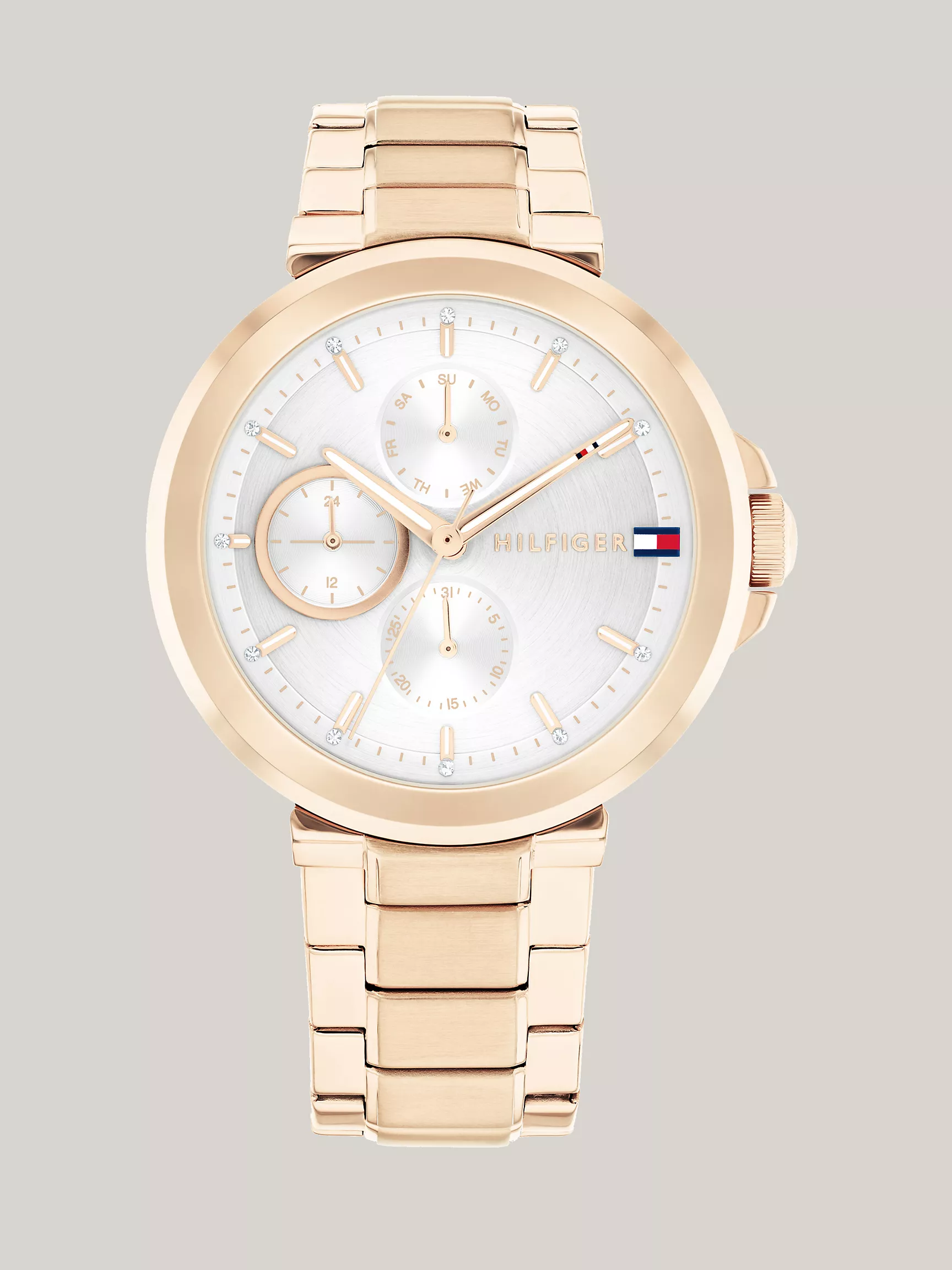 Женские часы Tommy Hilfiger, Позолоченные многофункциональные часы 38 мм