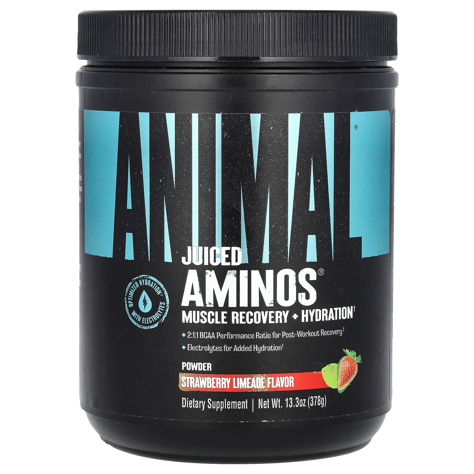Animal, Juiced Aminos, формула для приема во время и после тренировки, клубничный и лаймад, 366 г (12,9 унции)
