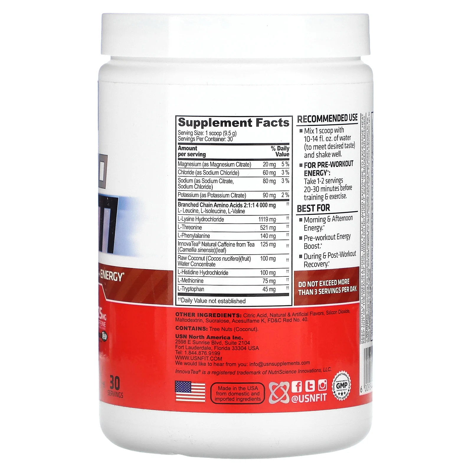 USN, Amino Stim, незаменимые аминокислоты и энергия, фруктовый пунш, 285 г (10,05 унции)