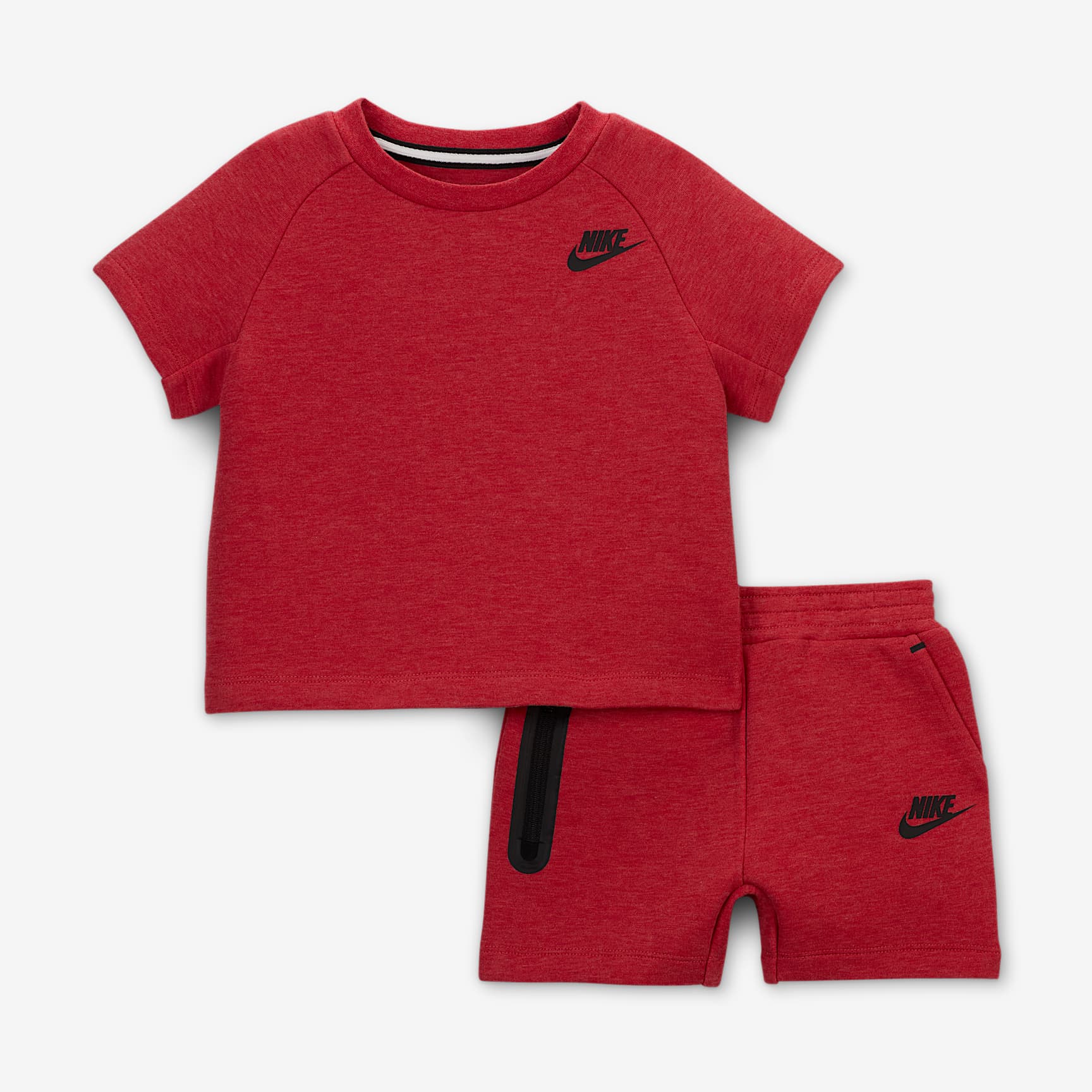 Nike Tech Fleece Baby Tee and Shorts Set