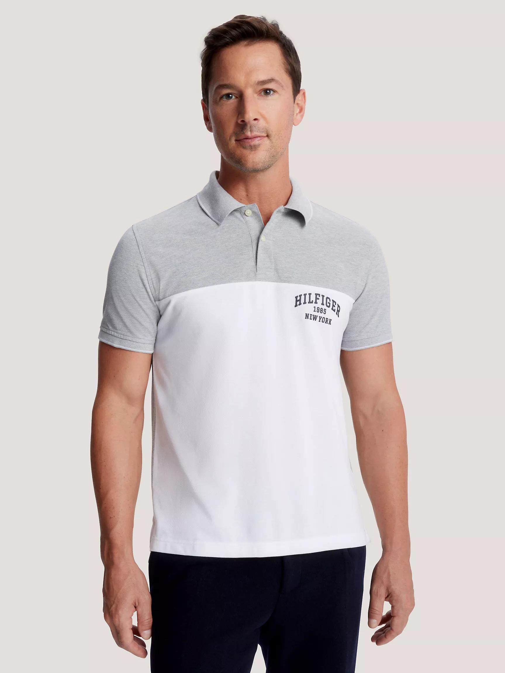 Мужское поло Tommy Hilfiger, Поло стандартного кроя с логотипом Hilfiger Block