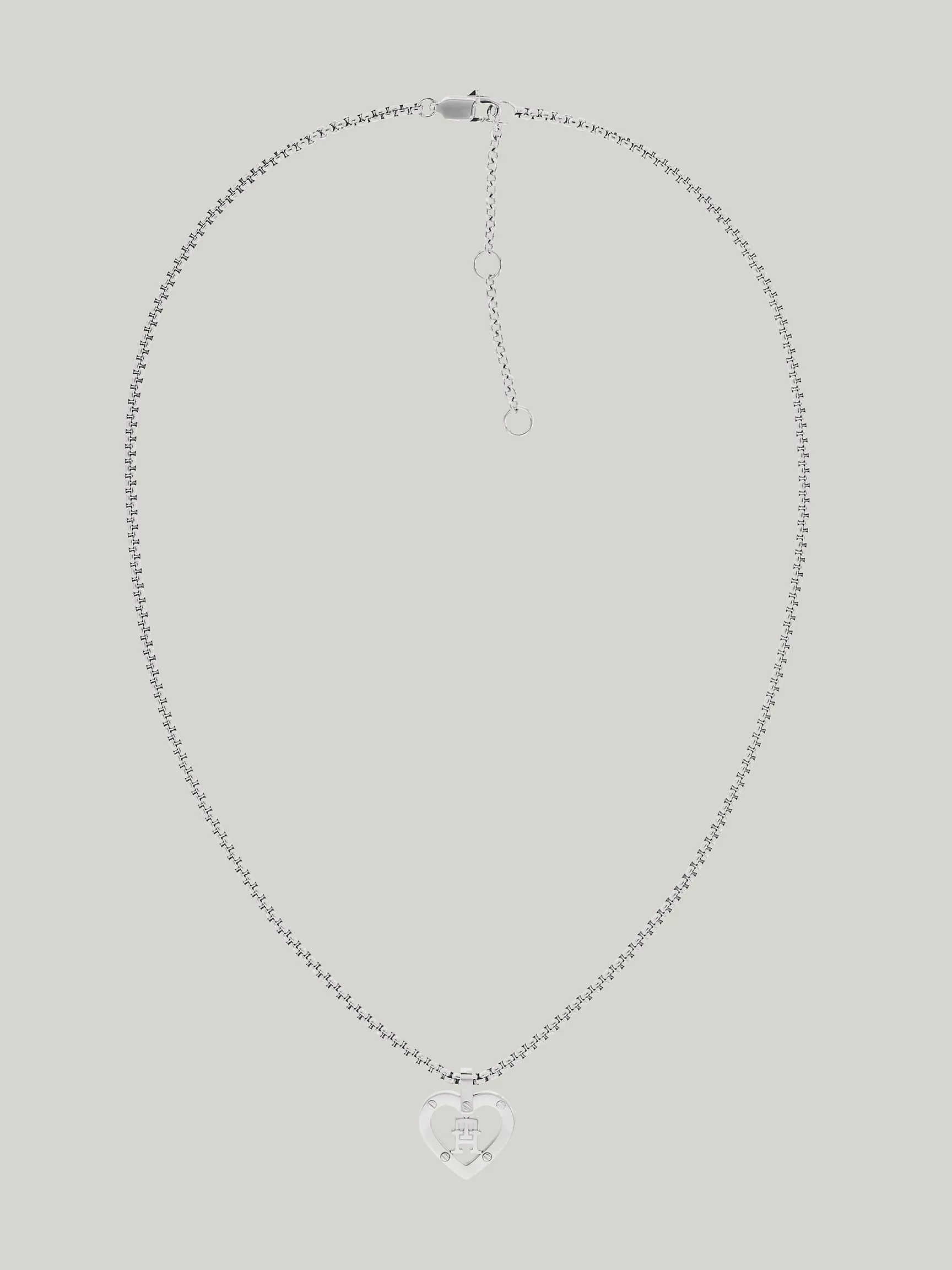Женское колье Tommy Hilfiger, Серебристое ожерелье с сердечком Monogram