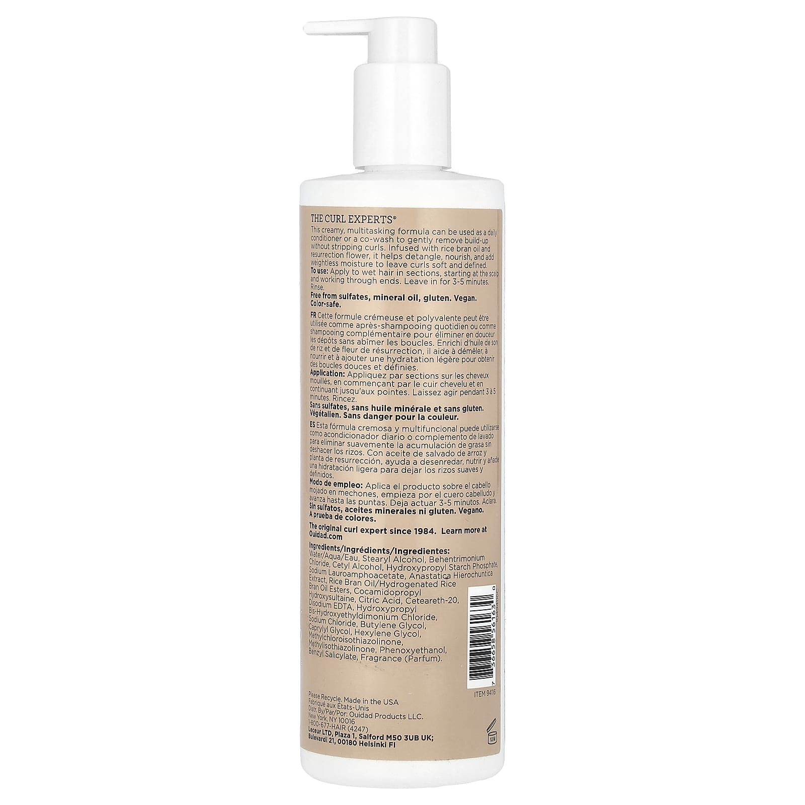 Ouidad, Curl Shaper®, очищающий кондиционер, для распущенных кудрей и завитков, 500 мл (16,9 жидк. Унции)