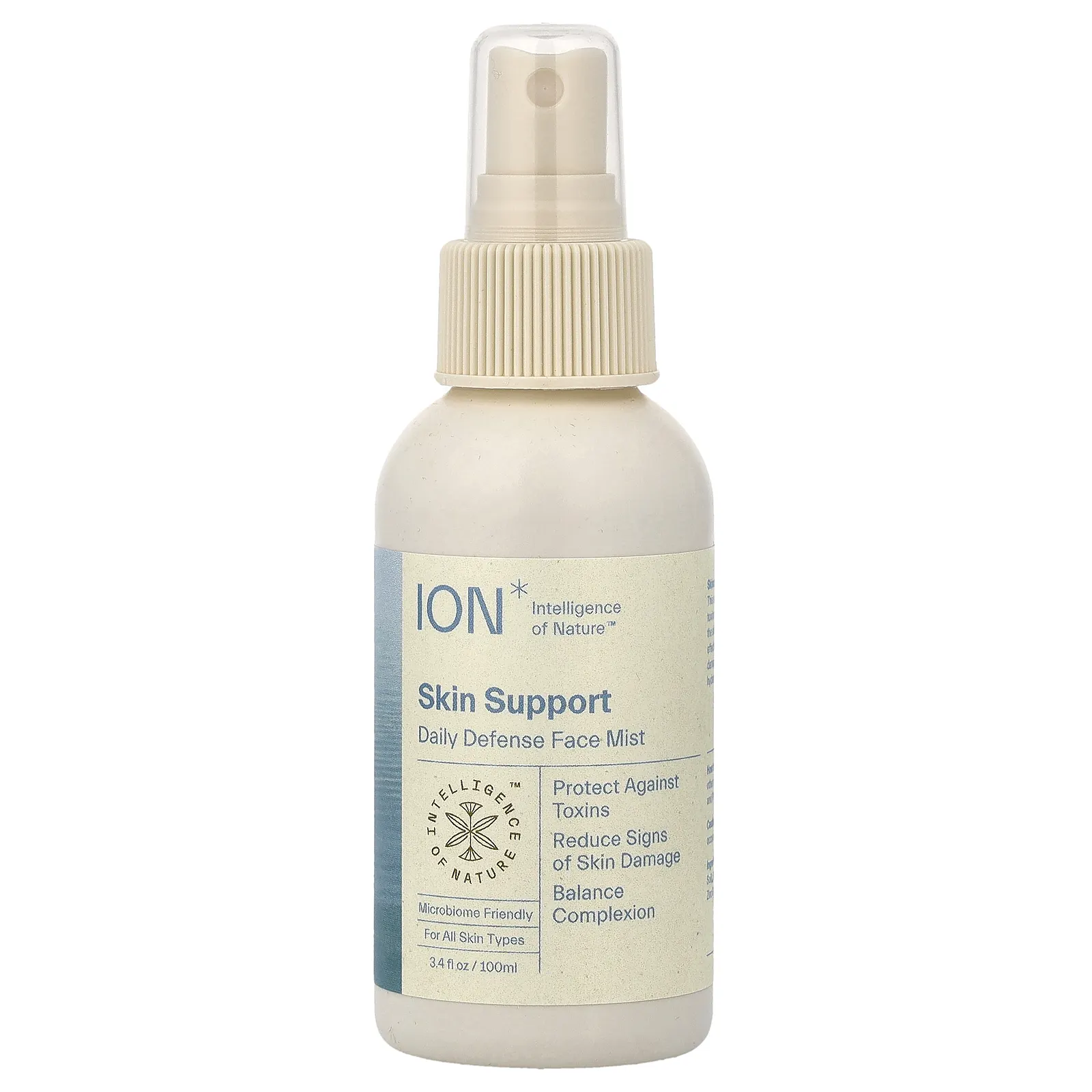 ION Intelligence of Nature, Skin Support, спрей для лица для ежедневной защиты, для всех типов кожи, 100 мл (3,4 жидк. унции)