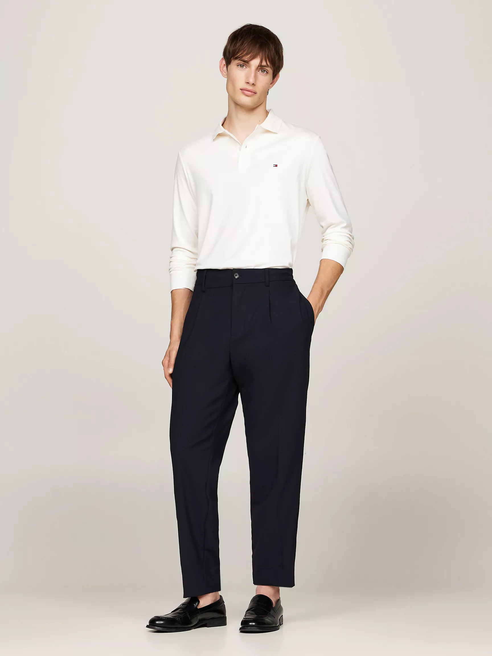 Мужское поло Tommy Hilfiger, Поло с длинными рукавами стандартного кроя