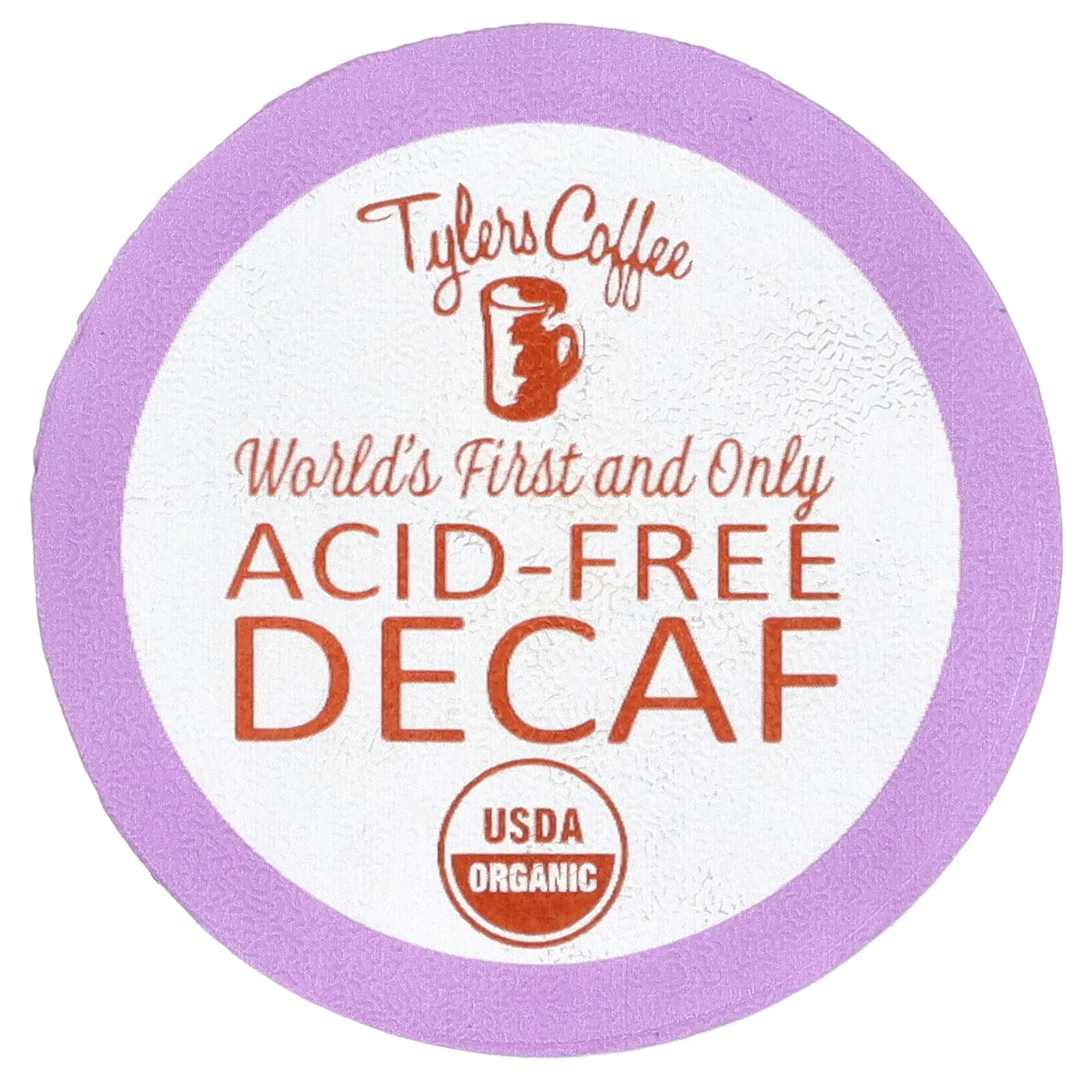 Tylers Coffees, Бескислотный органический кофе без кофеина, капсулы на 16 тыс.