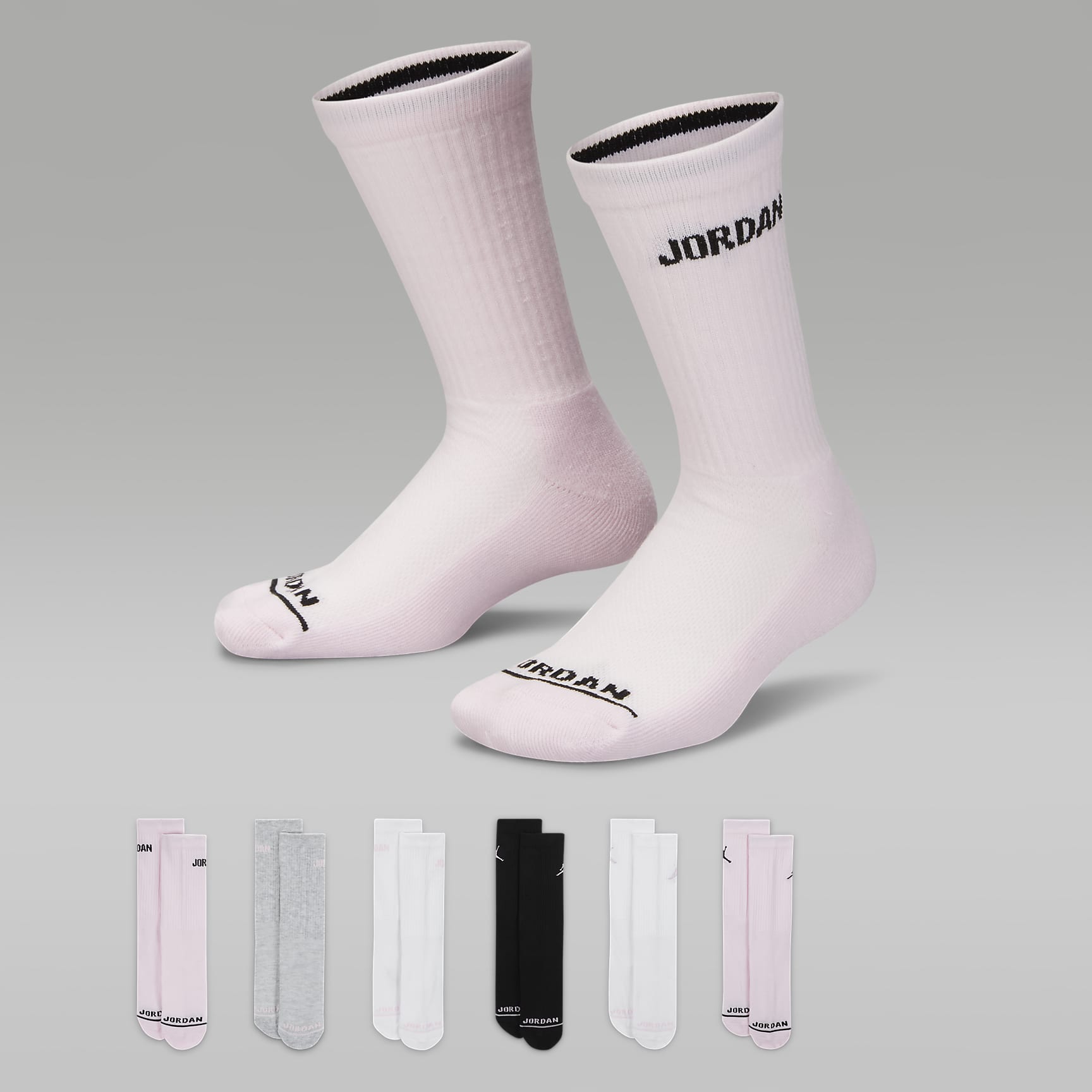 Jordan Big Kids' Legend Crew Socks (6 Pairs)