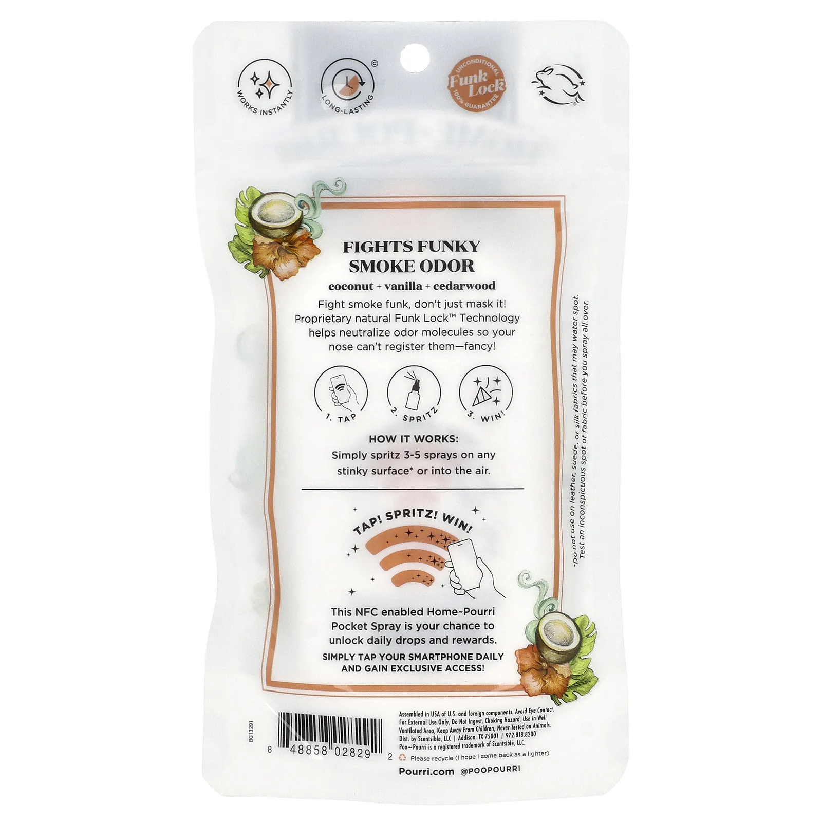 Poo-Pourri, Home-Pourri ™, средство для устранения запаха дыма, Island Breeze, 30 мл (1 жидк. Унция)