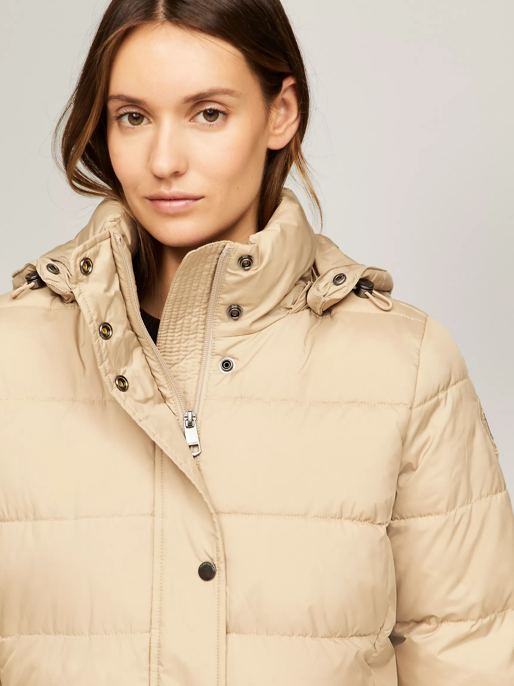 Женское пальто Tommy Hilfiger, Длинное пуховое пальто с капюшоном