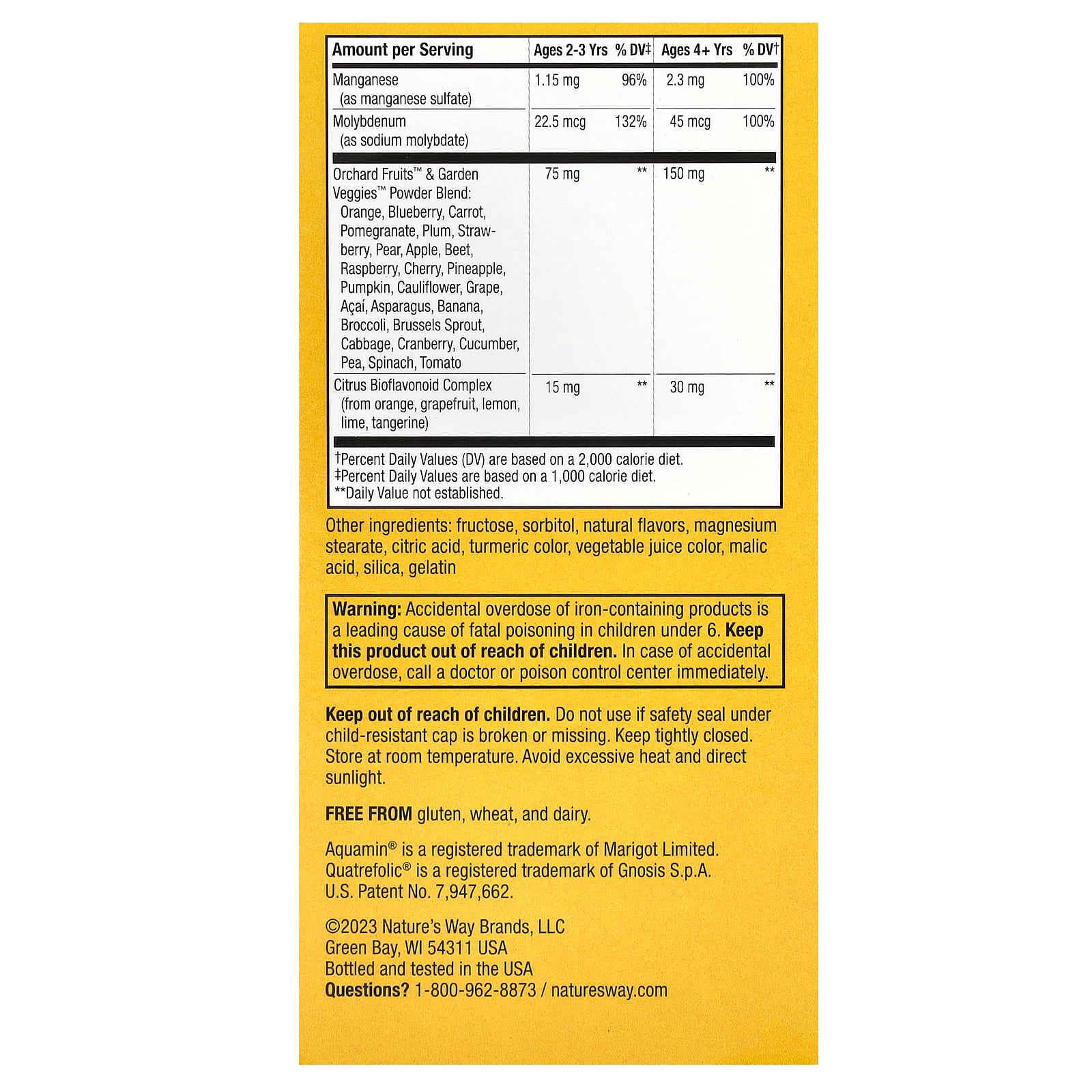 Nature's Way, Alive!, мультивитаминная добавка для детей, со вкусом апельсина и ягод, 120 жевательных таблеток