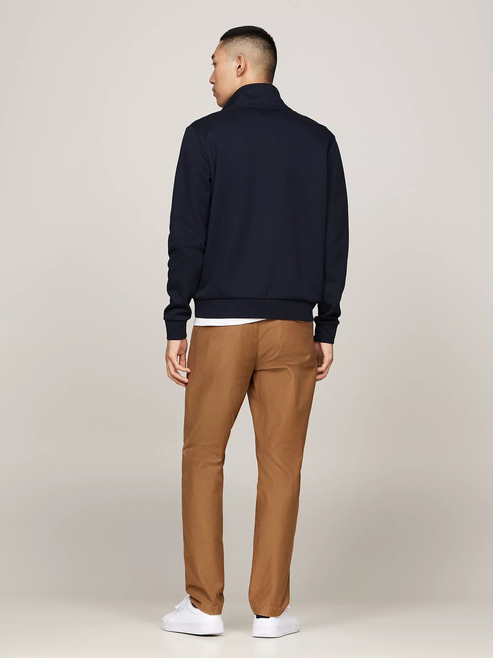 Мужская толстовка Tommy Hilfiger, Свитшот из трикотажа scuba на четвертной молнии