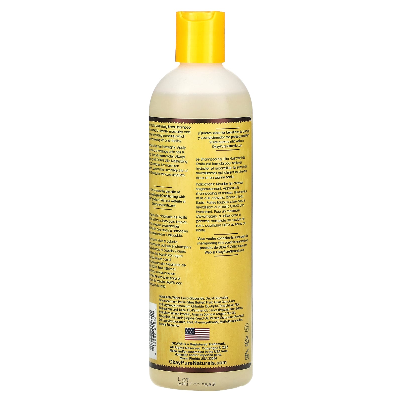 Okay Pure Naturals, Шампунь ши, ультраувлажнение, 355 мл (12 жидк. Унций)