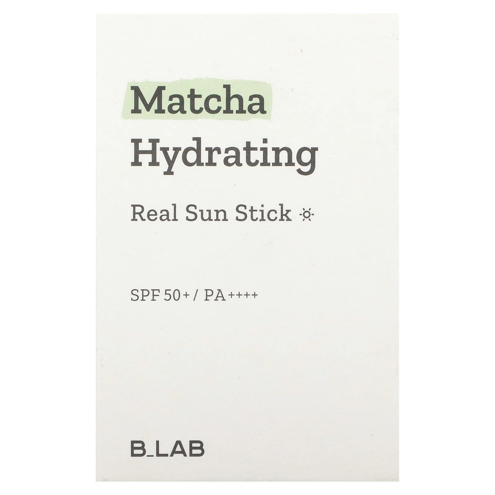B_Lab, Matcha Hydrating, настоящий солнцезащитный стик, SPF 50+ PA ++++, 21 г (0,74 унции)