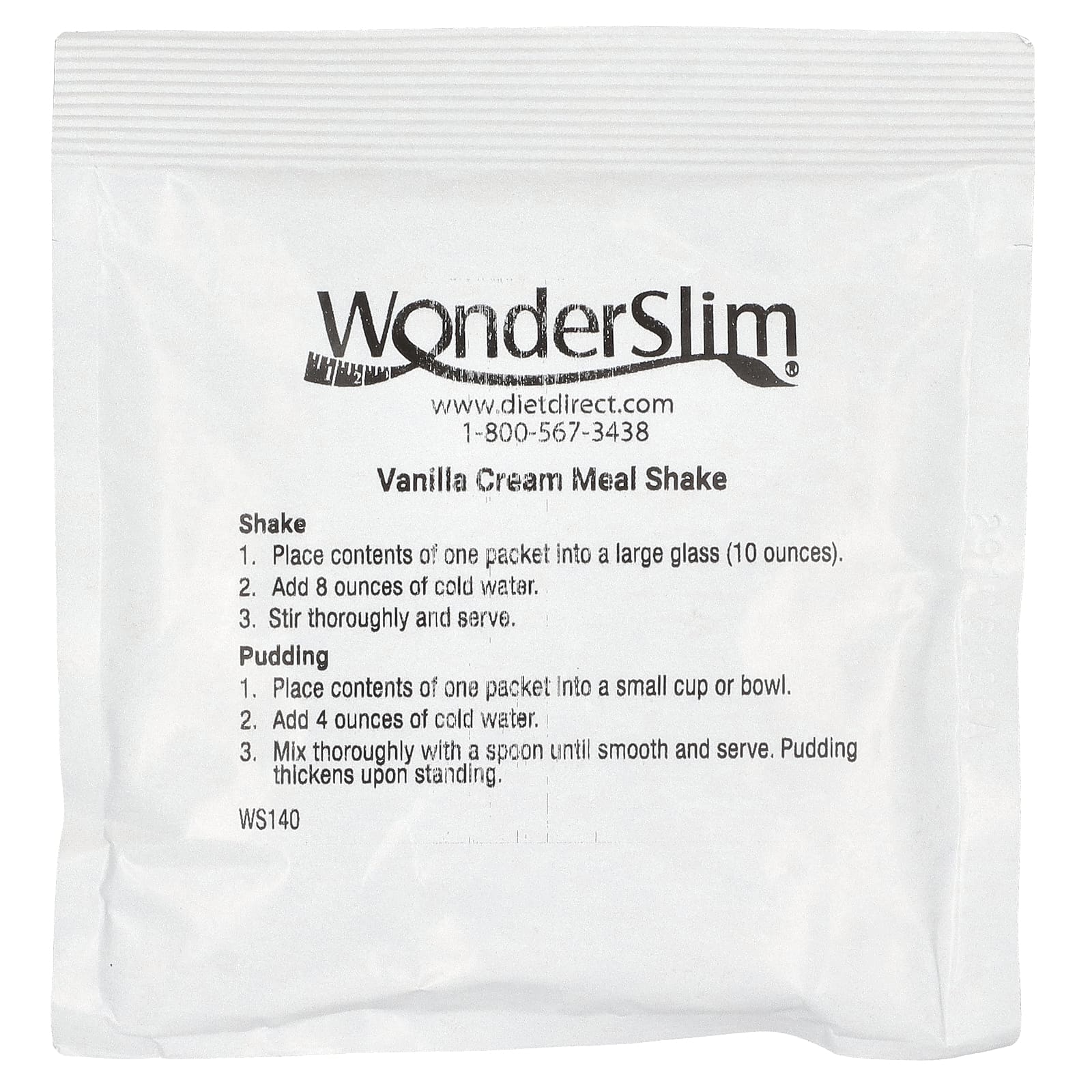 WonderSlim, коктейль, ванильный крем, 7 пакетиков по 27 г